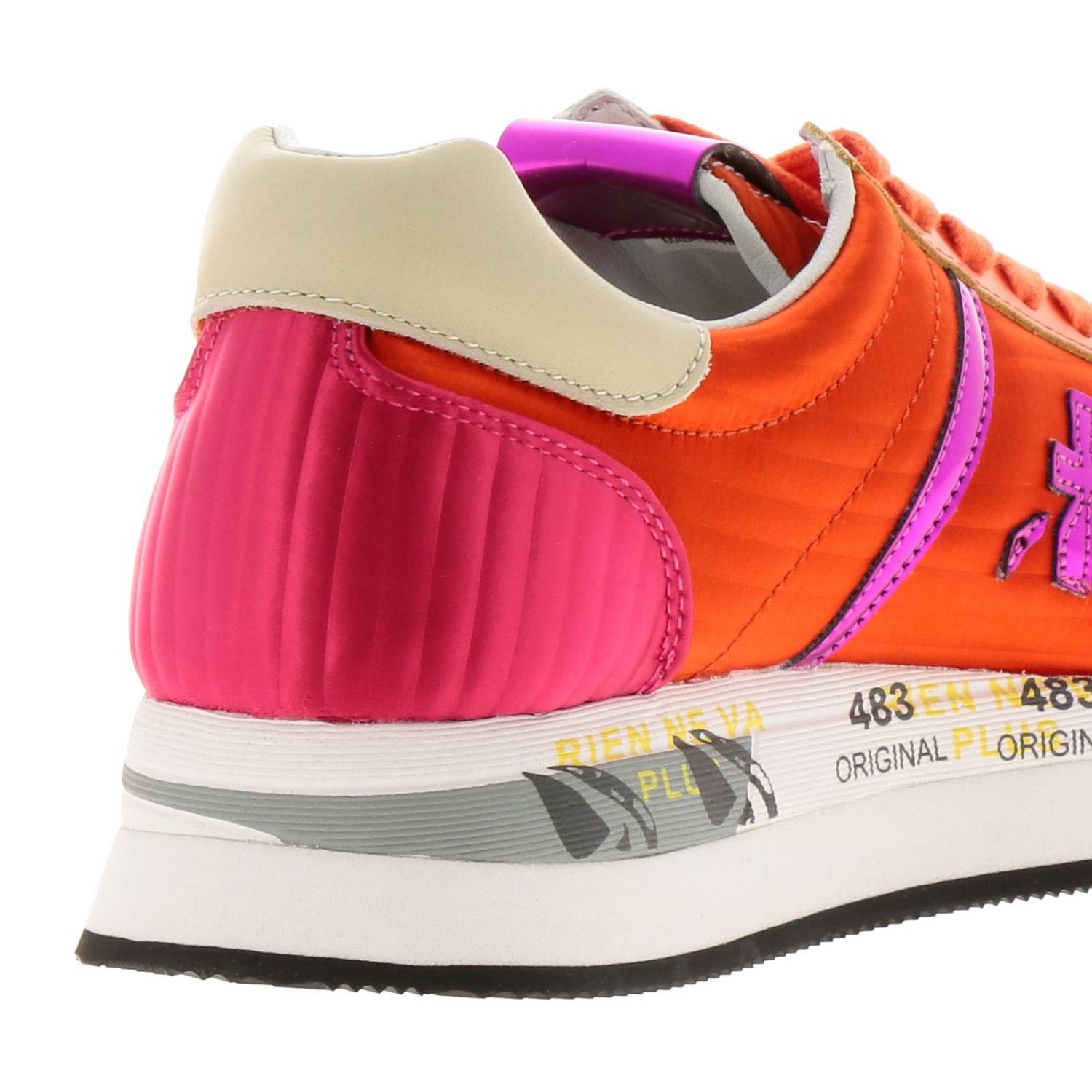 PREMIATA CONNY Sneaker donna rossa tessuto pelle | Quellogiusto Shop online
