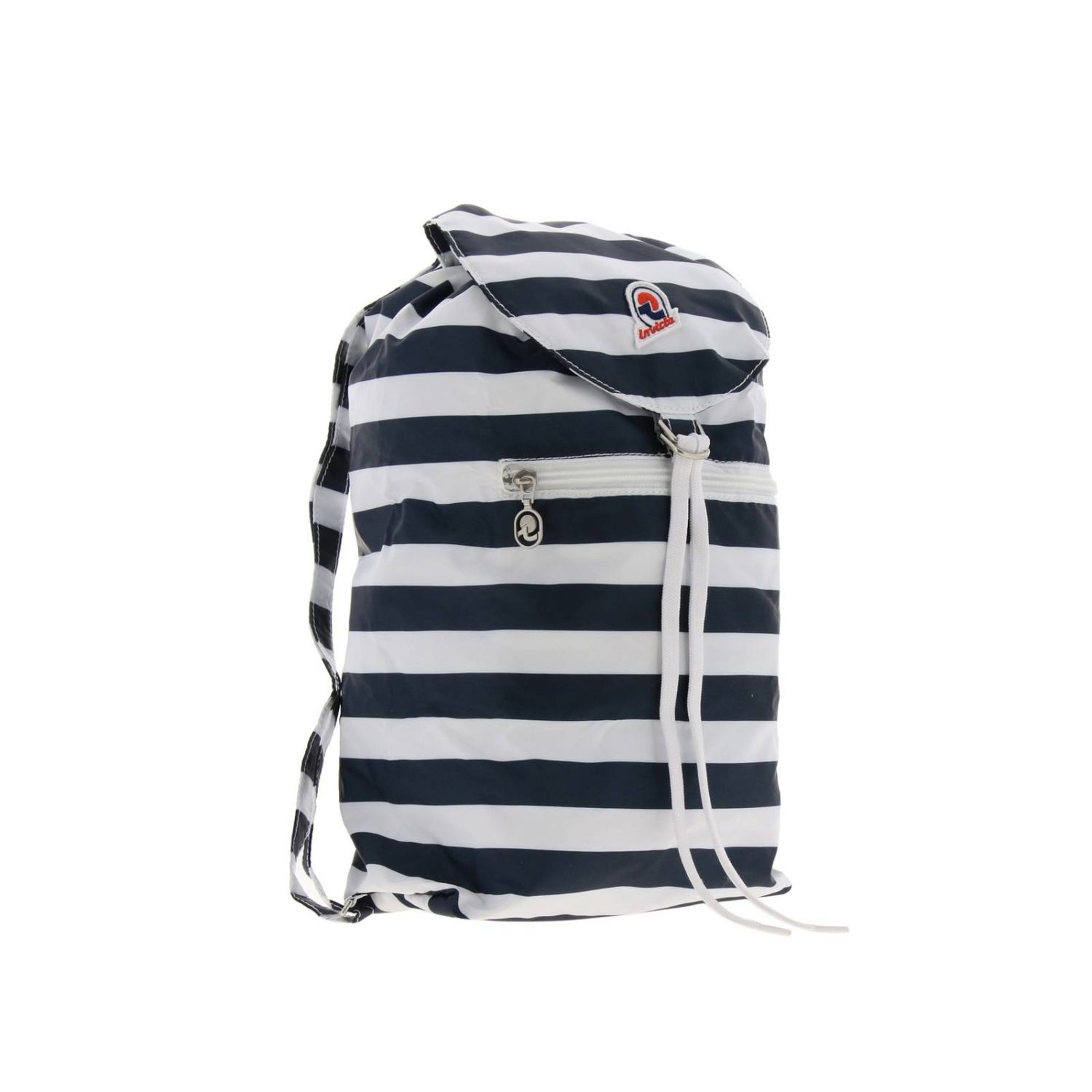 Invicta Outlet: Zaino mini in nylon a righe con logo - Blue | Zaino Invicta  4458112 GIGLIO.COM