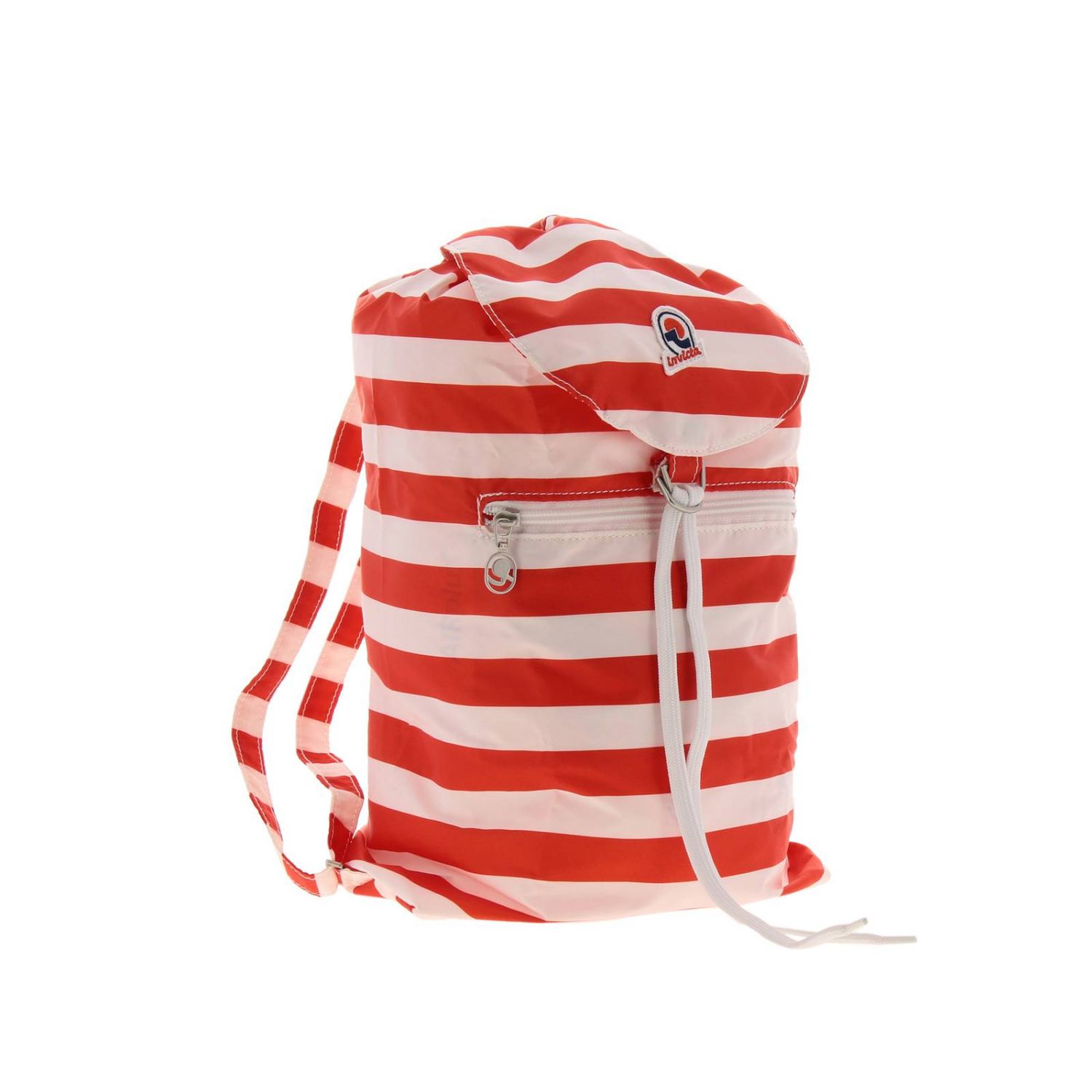 Invicta Outlet: Zaino mini in nylon a righe con logo - Rosso | Zaino Invicta  4458112 GIGLIO.COM