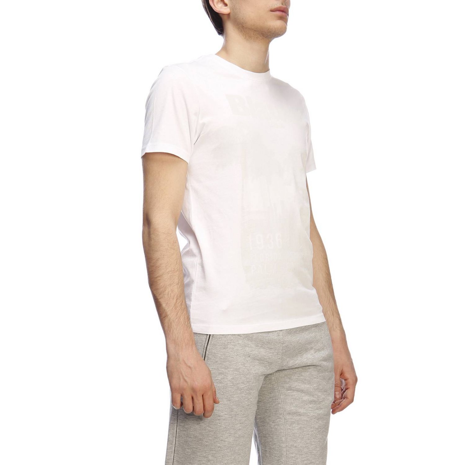 Blauer Outlet: t-shirt for man - White | Blauer t-shirt 19SBLUH02320 ...