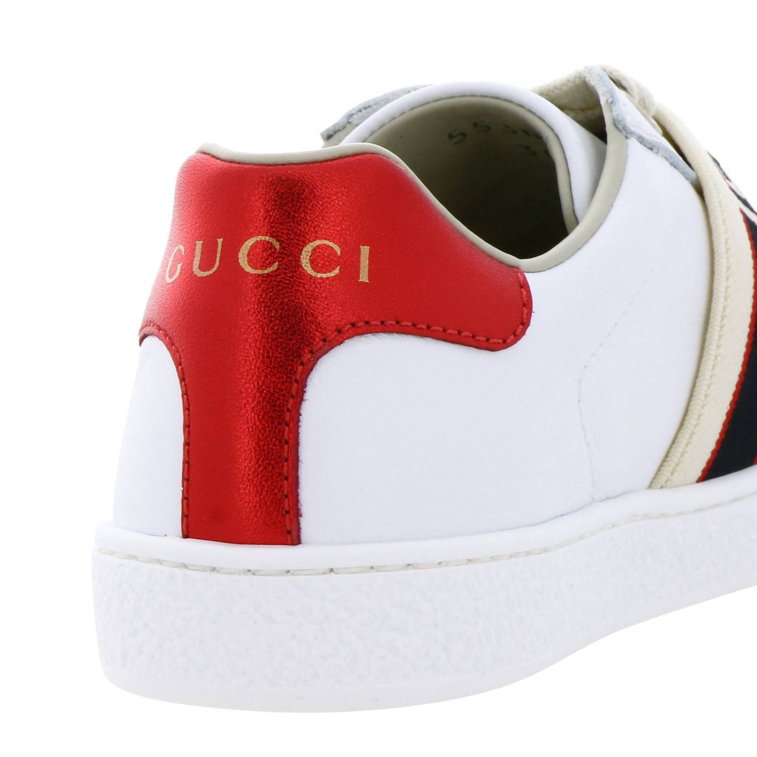 red and white gucci sneakers