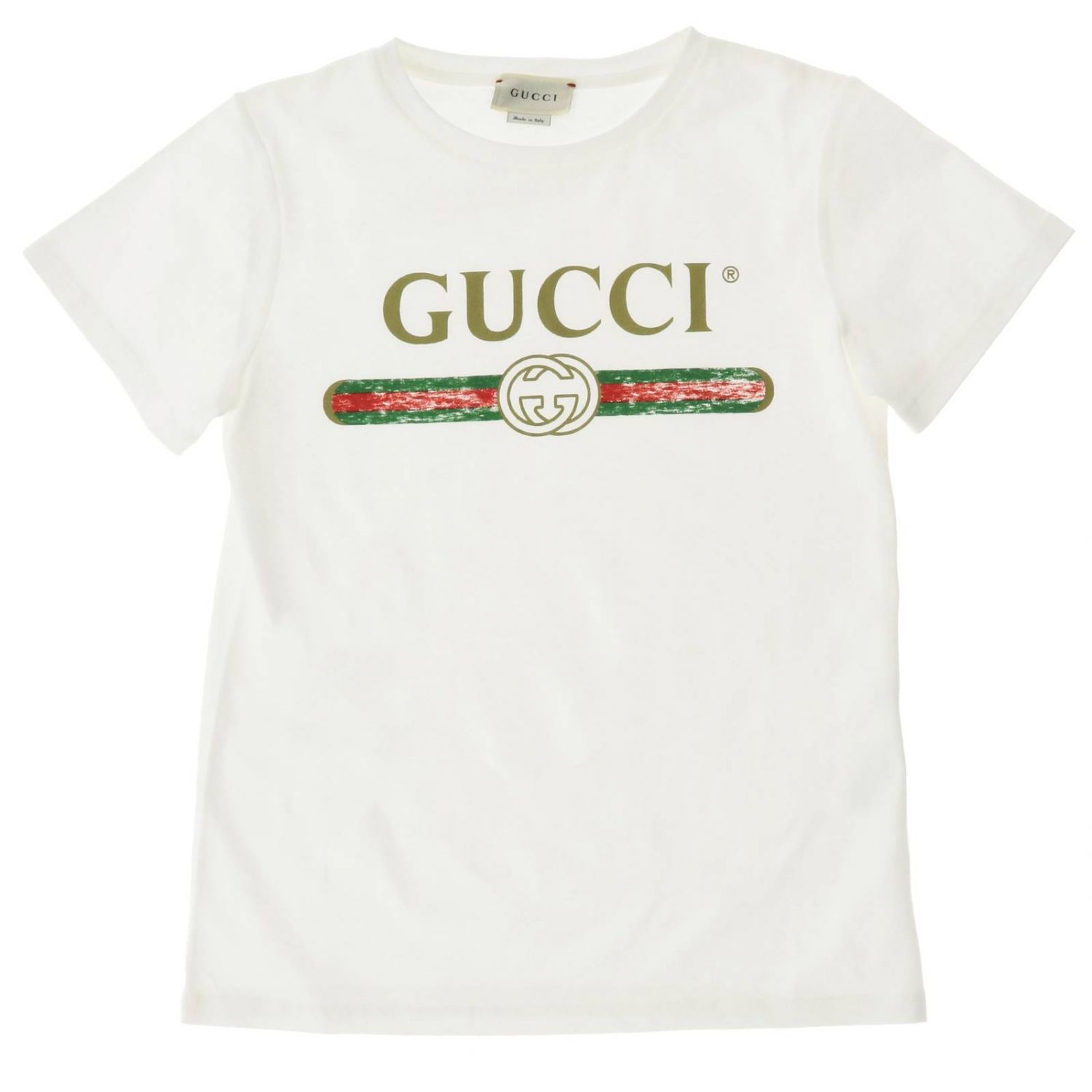GUCCI: T-shirt kids | T-Shirt Gucci Kids White | T-Shirt Gucci 503628 ...