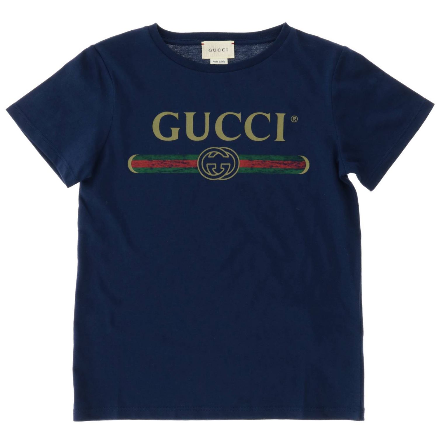 GUCCI: T-shirt kids | T-Shirt Gucci Kids Blue | T-Shirt Gucci 503628 ...