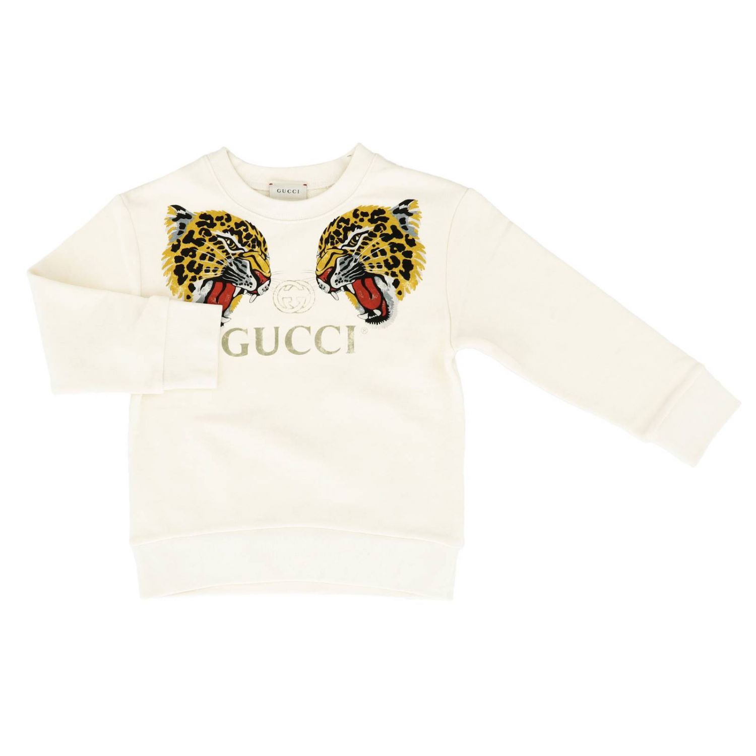 Felpa In Cotone Con Tigri da Uomo - Gucci | Biffi