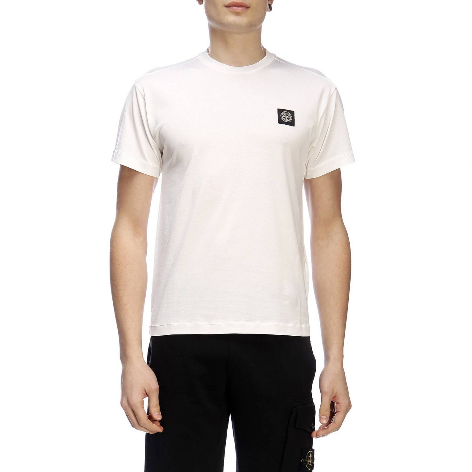 STONE ISLAND: T-shirt men - White | T-Shirt Stone Island 24113 GIGLIO.COM