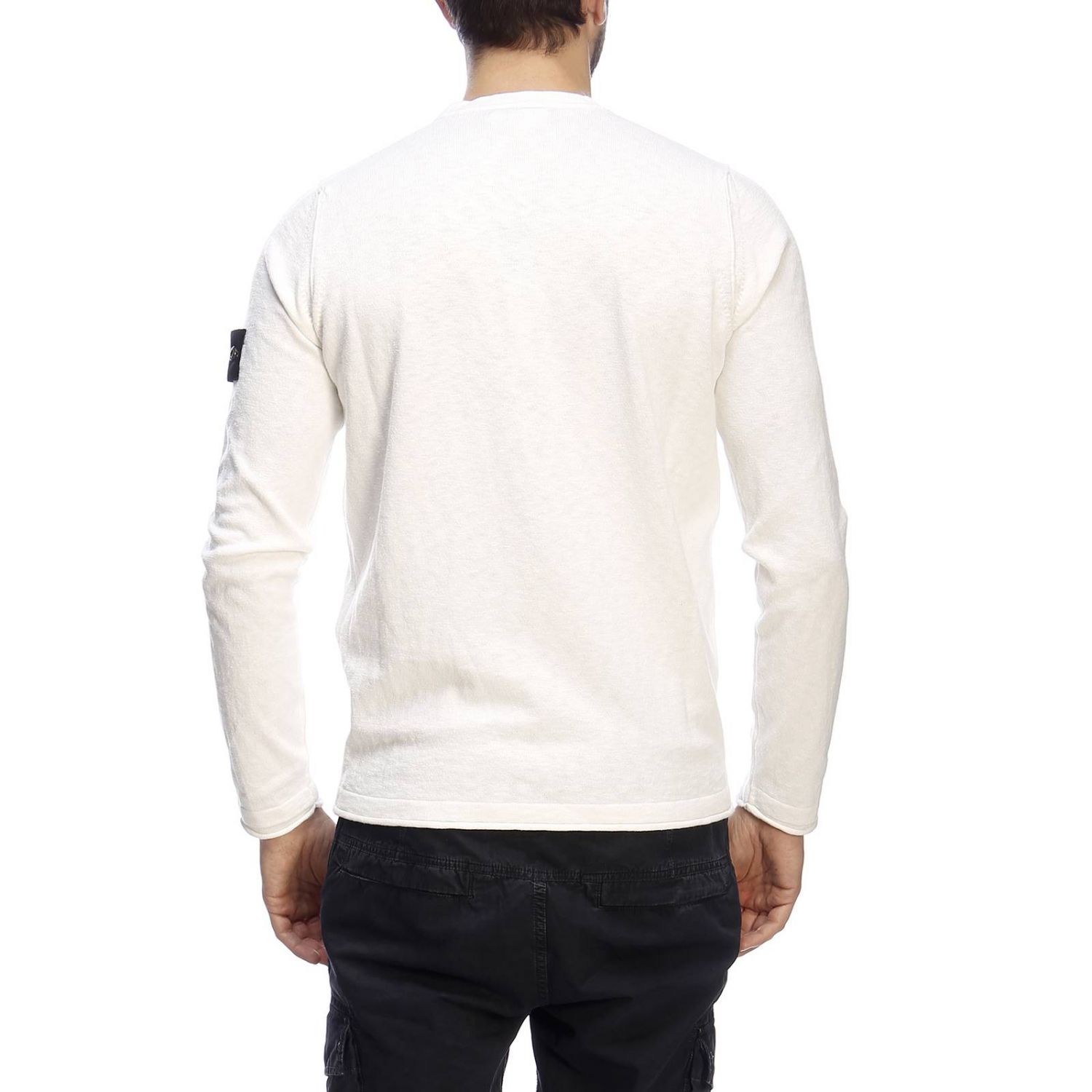 Stone Island Outlet: Jumper men - White | Jumper Stone Island 502B0 ...