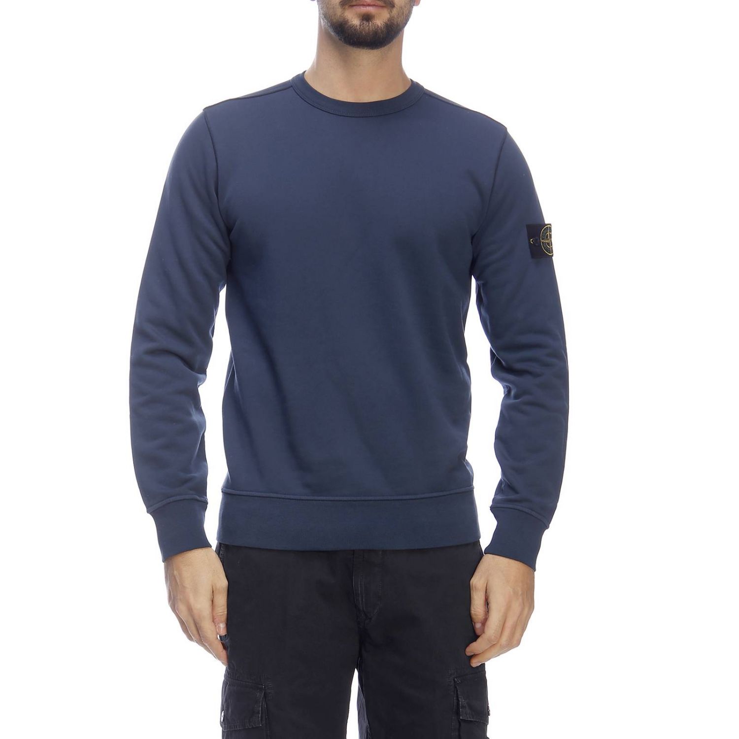 STONE ISLAND: sweater for man - Blue | Stone Island sweater 62751 ...