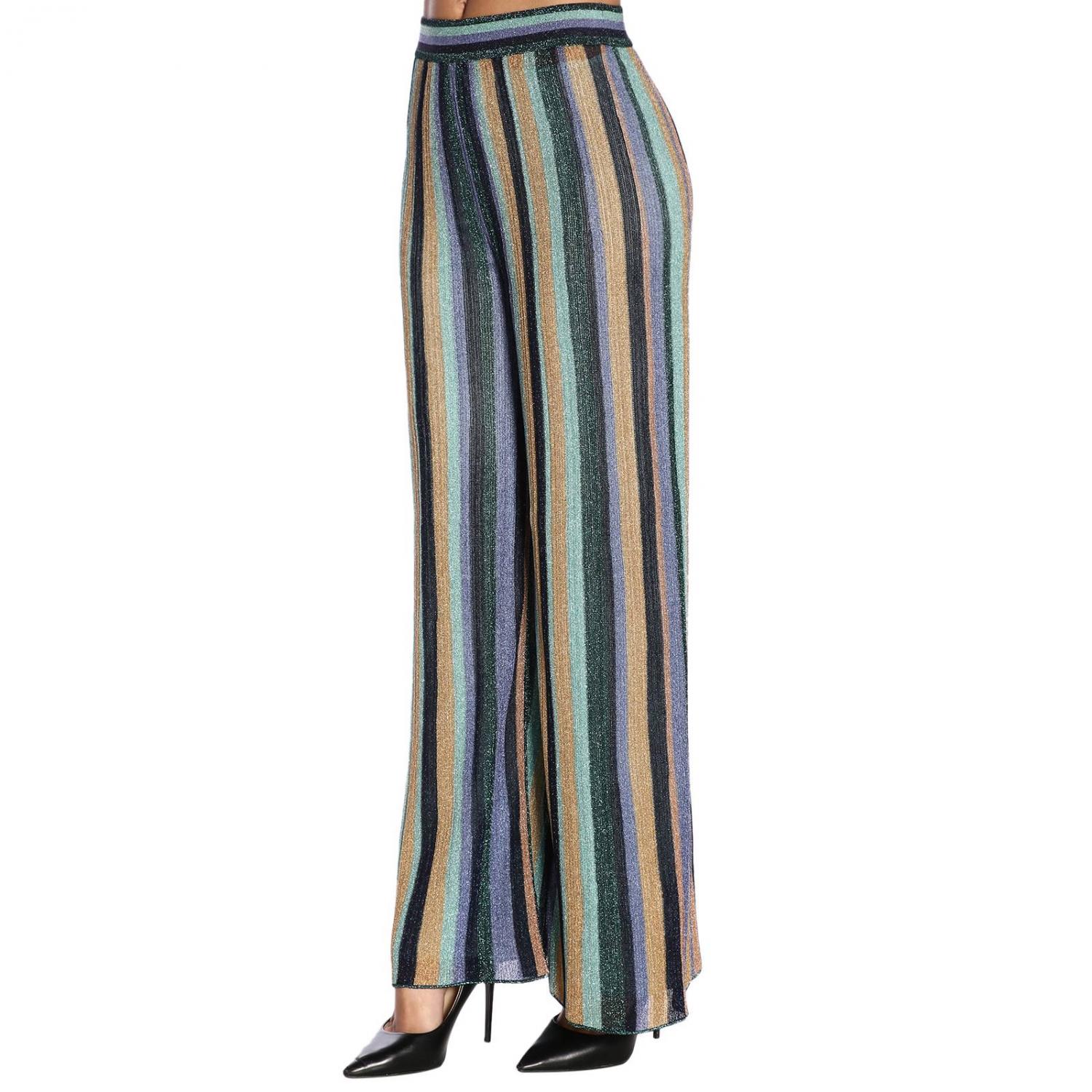 M Missoni Outlet: Pantalone ampio in maglia a righe lurex - Fantasia |  Pantalone M Missoni 2DI00051 2K000Y GIGLIO.COM