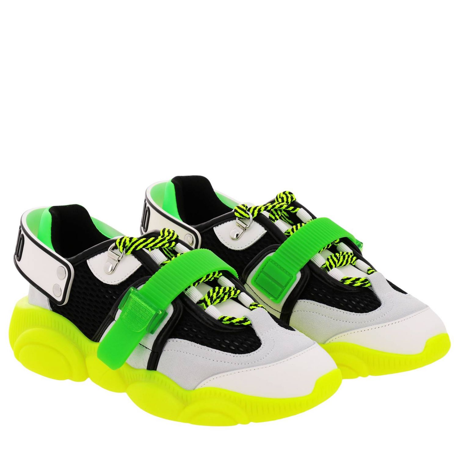 moschino fluo teddy sneakers