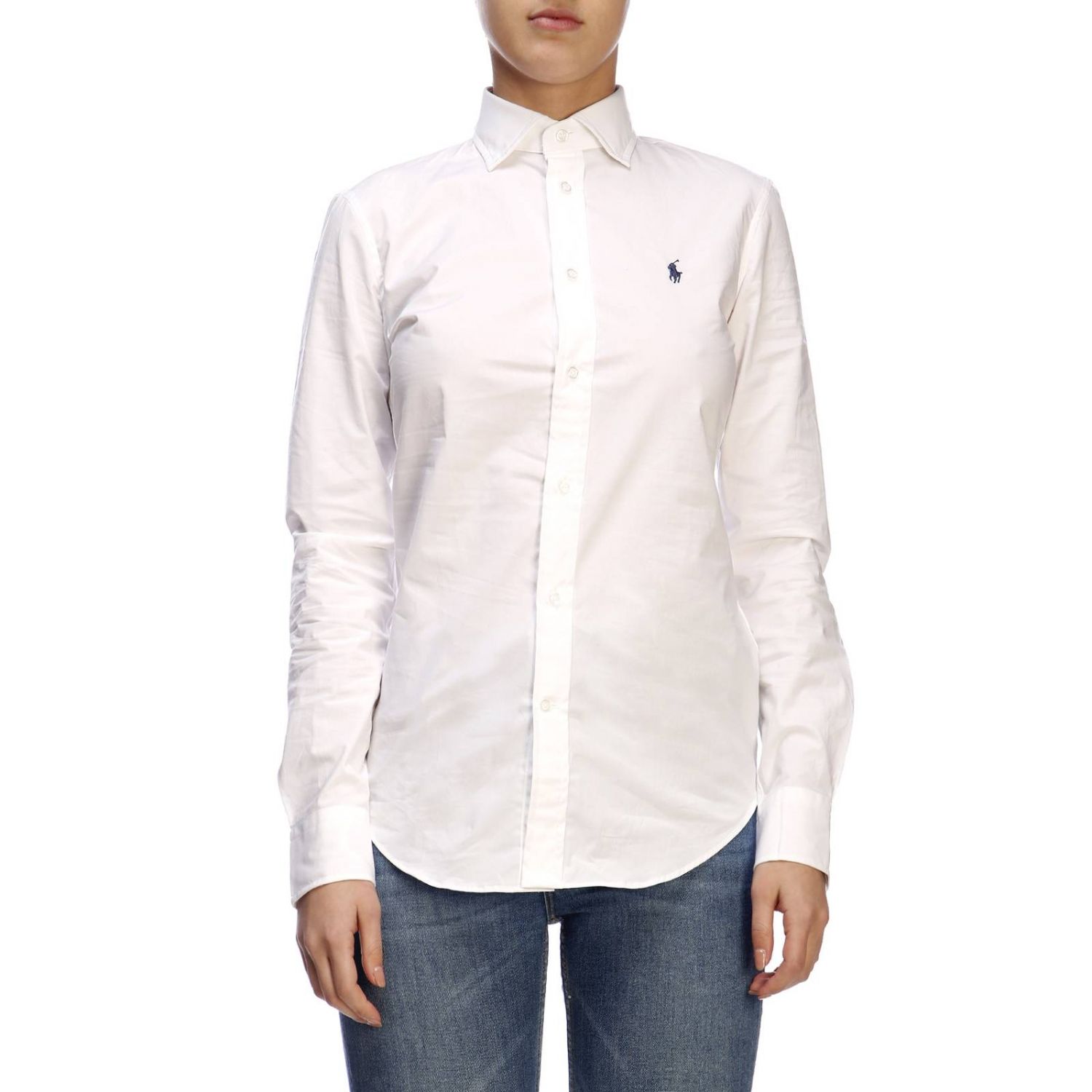Polo Ralph Lauren Outlet: shirt for woman - White | Polo Ralph Lauren ...