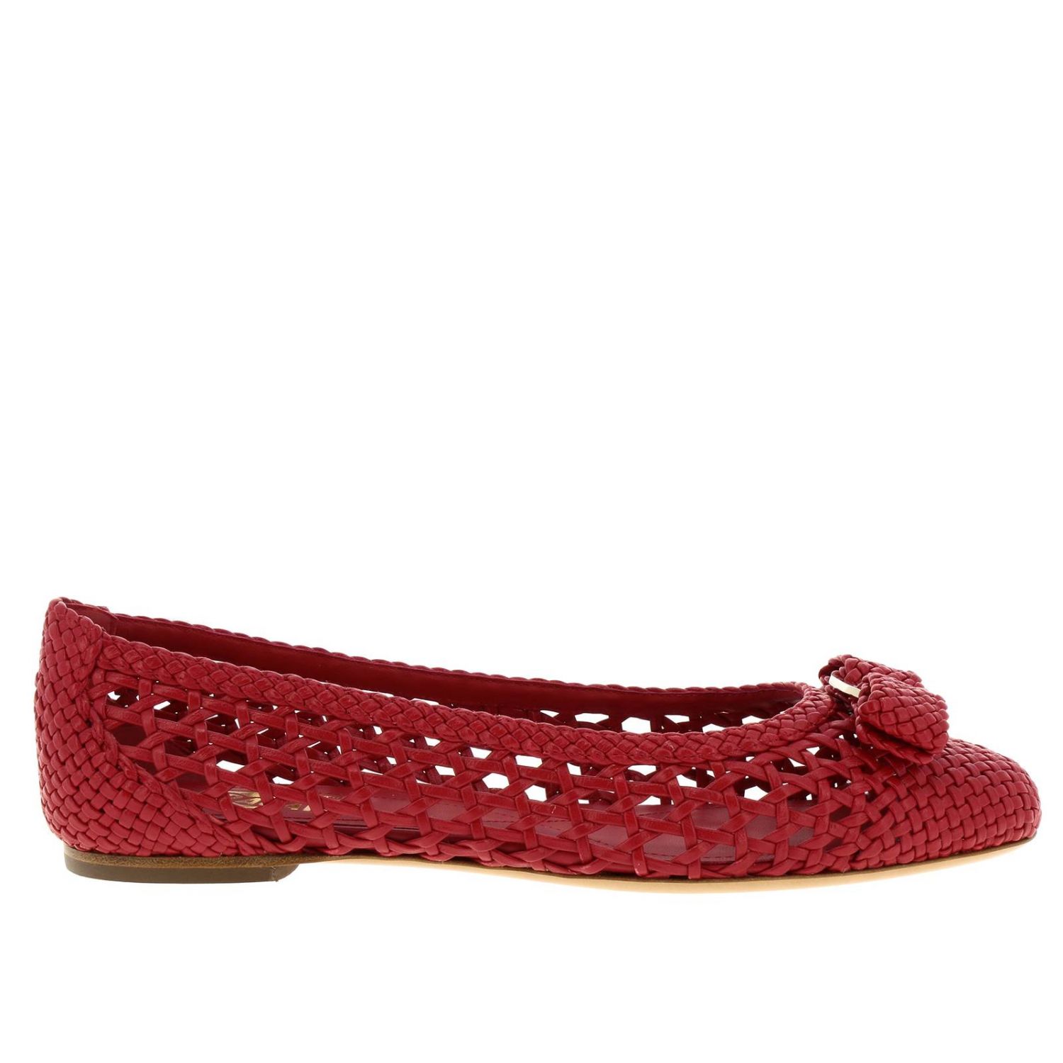 Salvatore Ferragamo Outlet: Shoes women - Red | Ballet Flats Salvatore ...