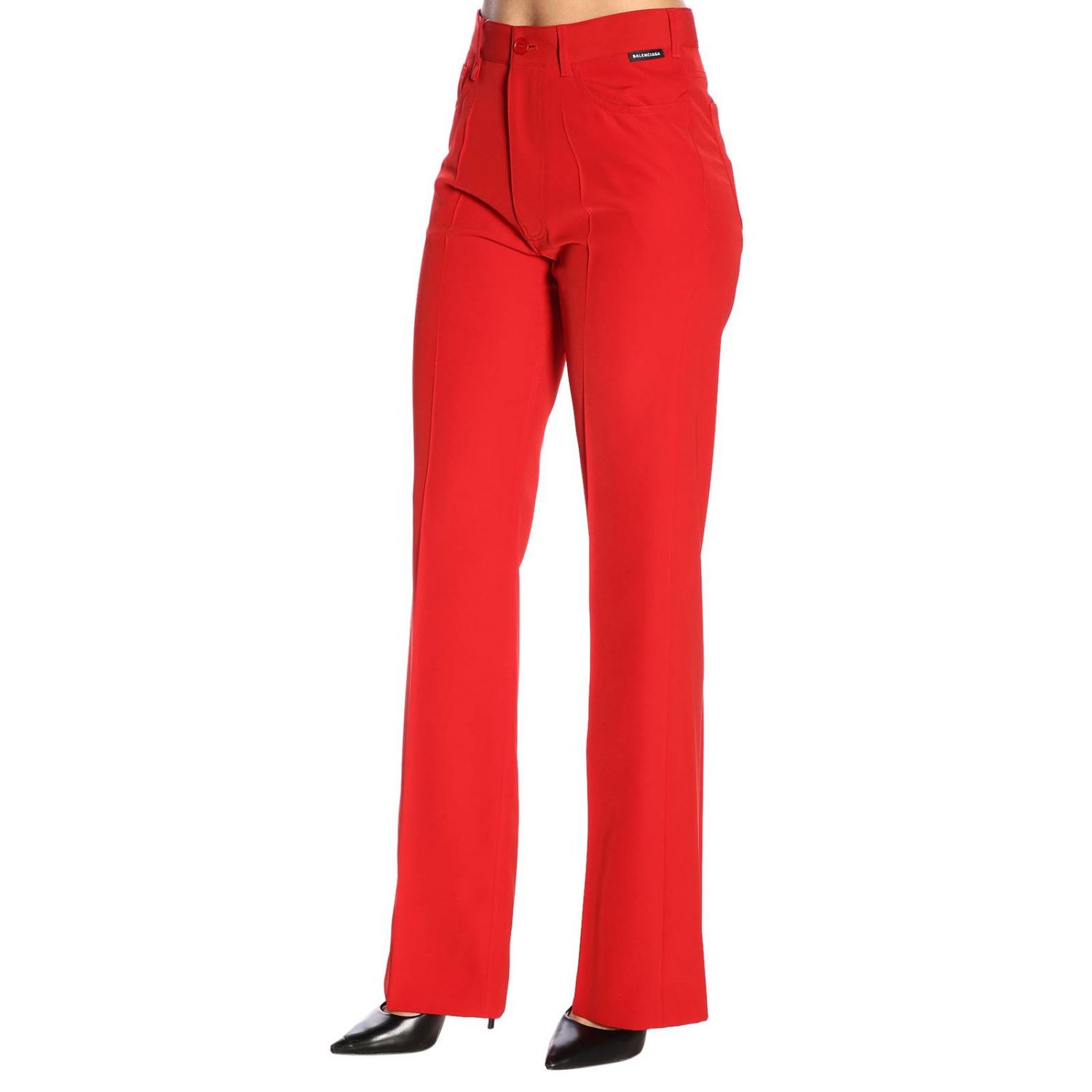 balenciaga pants womens red