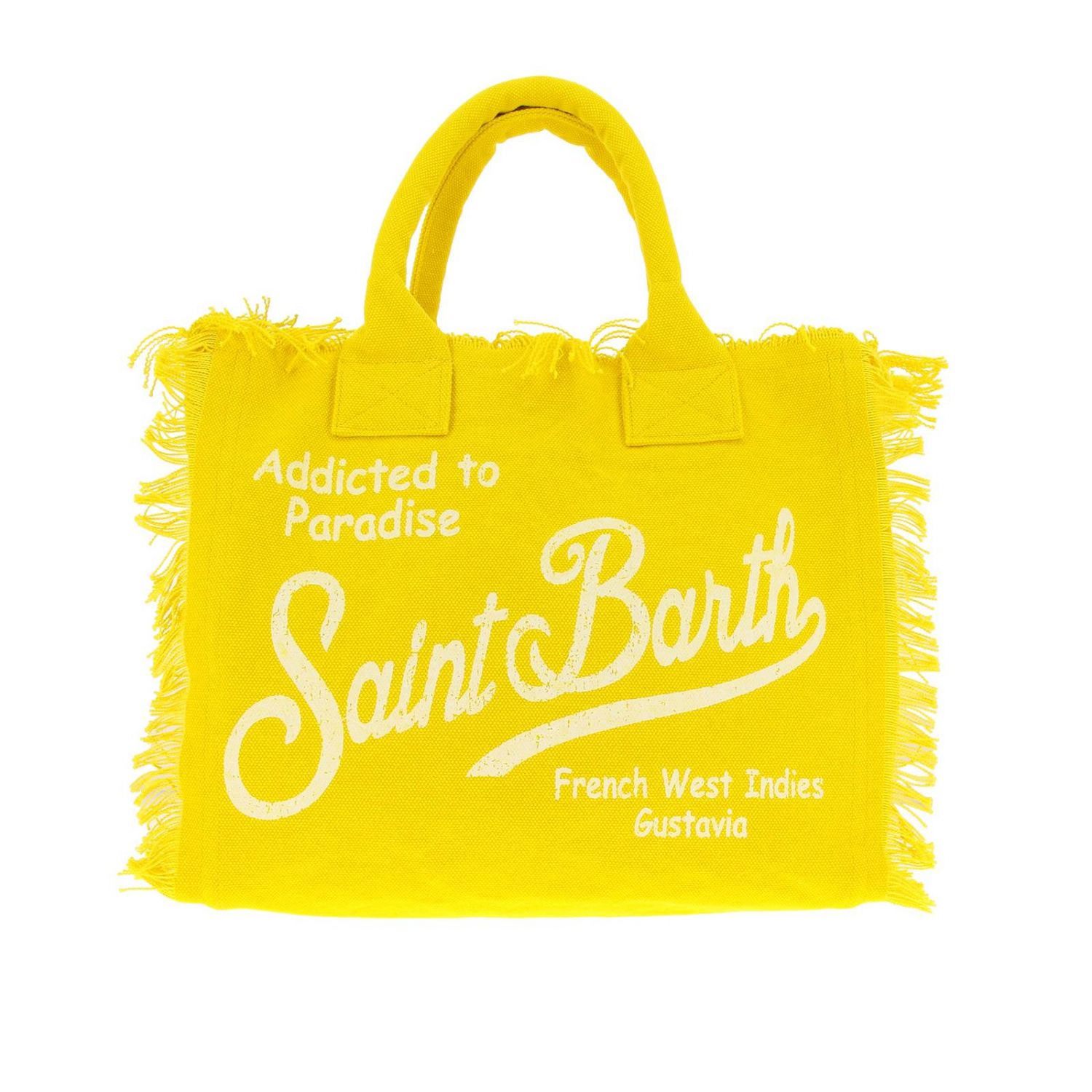 MC2 SAINT BARTH Borsa Vanity Unito Shopping In Canvas Con Maxi Logo