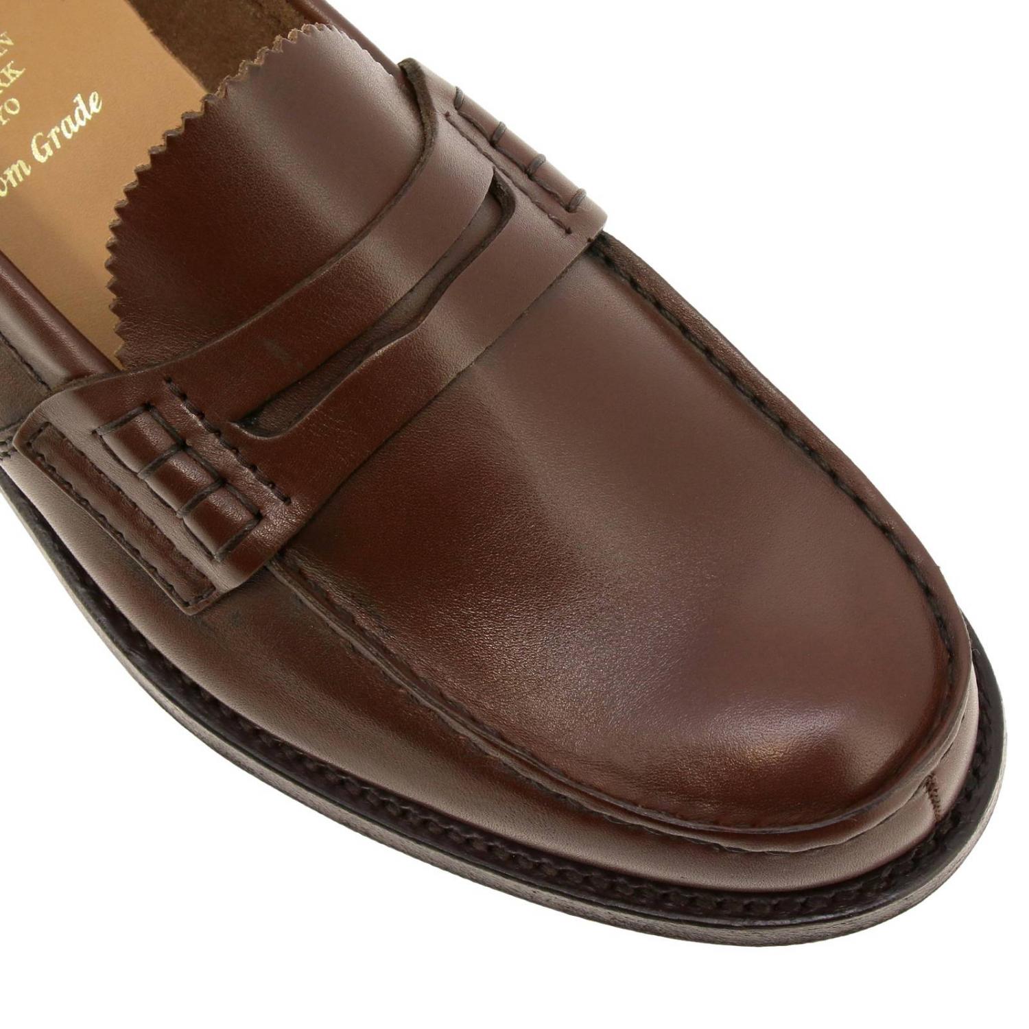 CHURCH'S: Mocassino Pembrey in pelle con fondo in vero cuoio - Marrone | Mocassini  Church's EDB003 9FG GIGLIO.COM