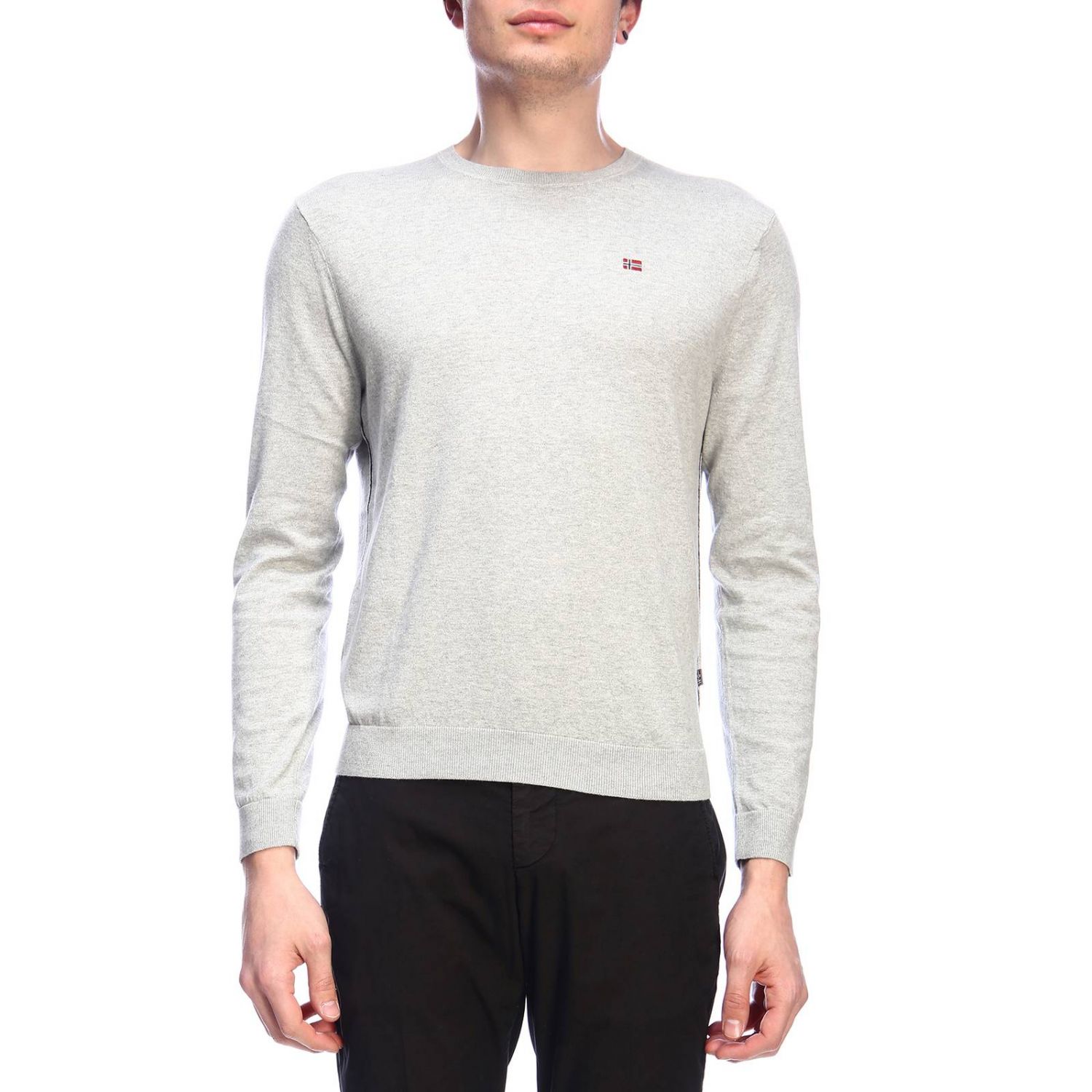 Napapijri Outlet: sweater for man - Grey | Napapijri sweater N0YHE6 ...