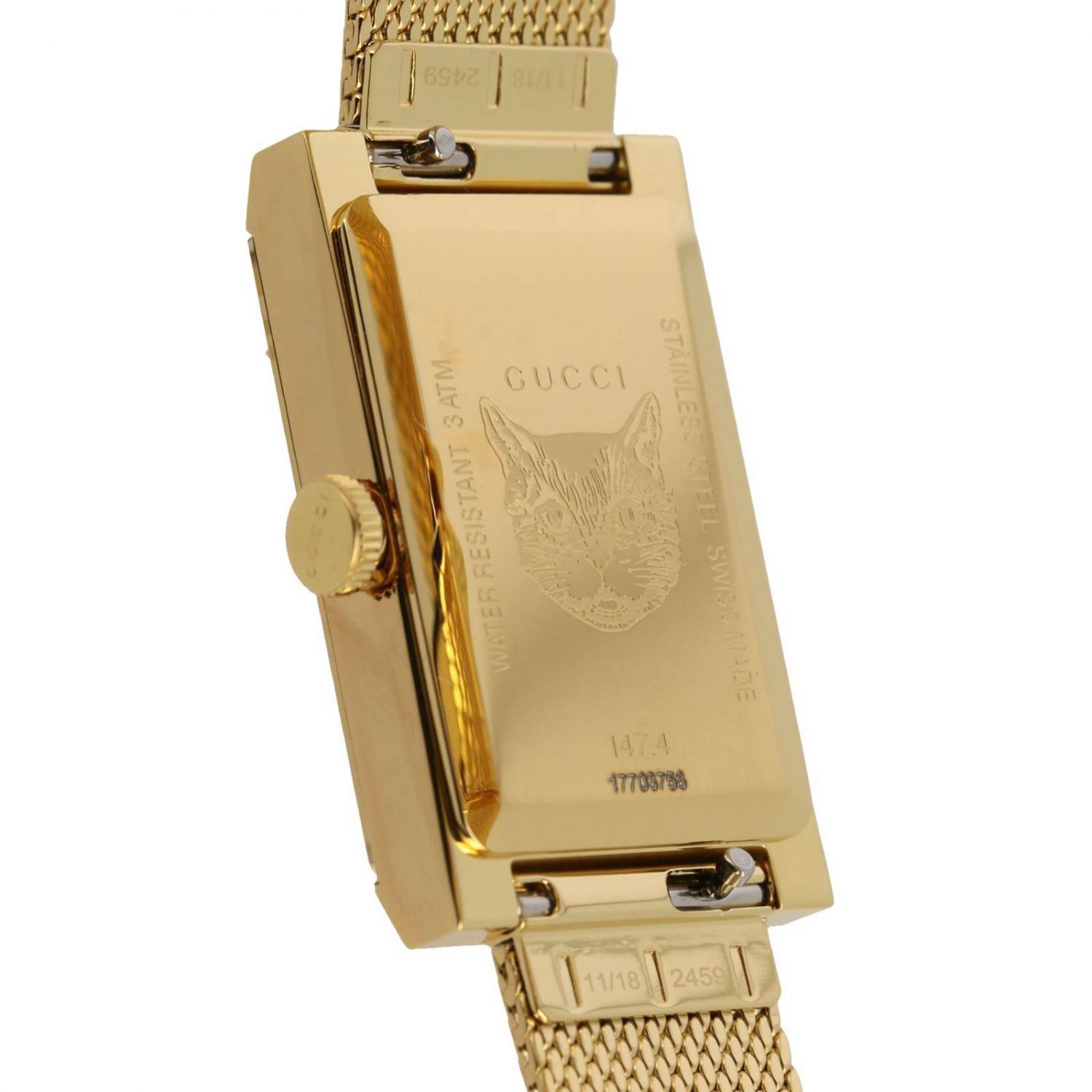 Orologio Gucci: Orologio Gucci con cinturino in maglia milano oro 3