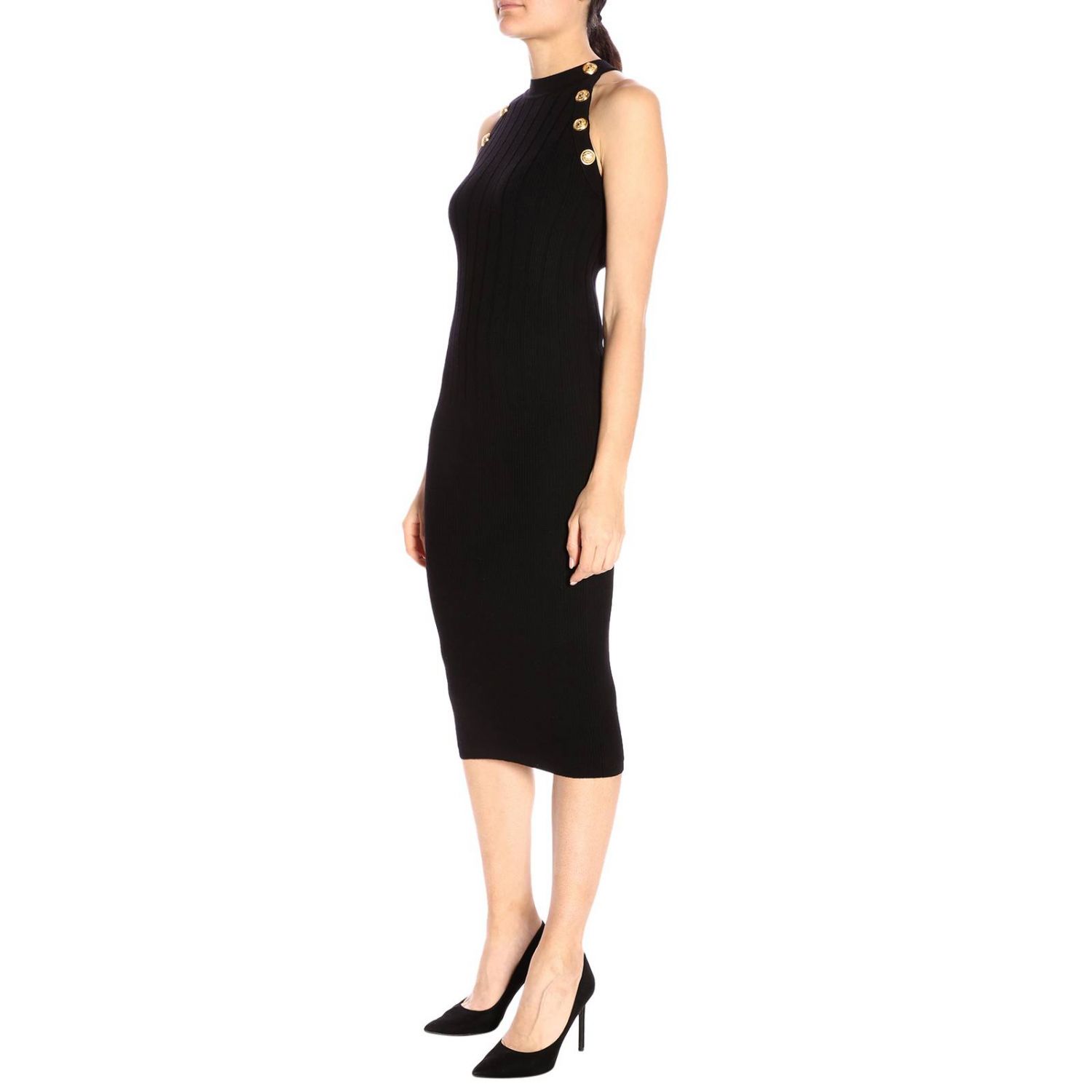 BALMAIN: Dress women | Dress Balmain Women Black | Dress Balmain ...