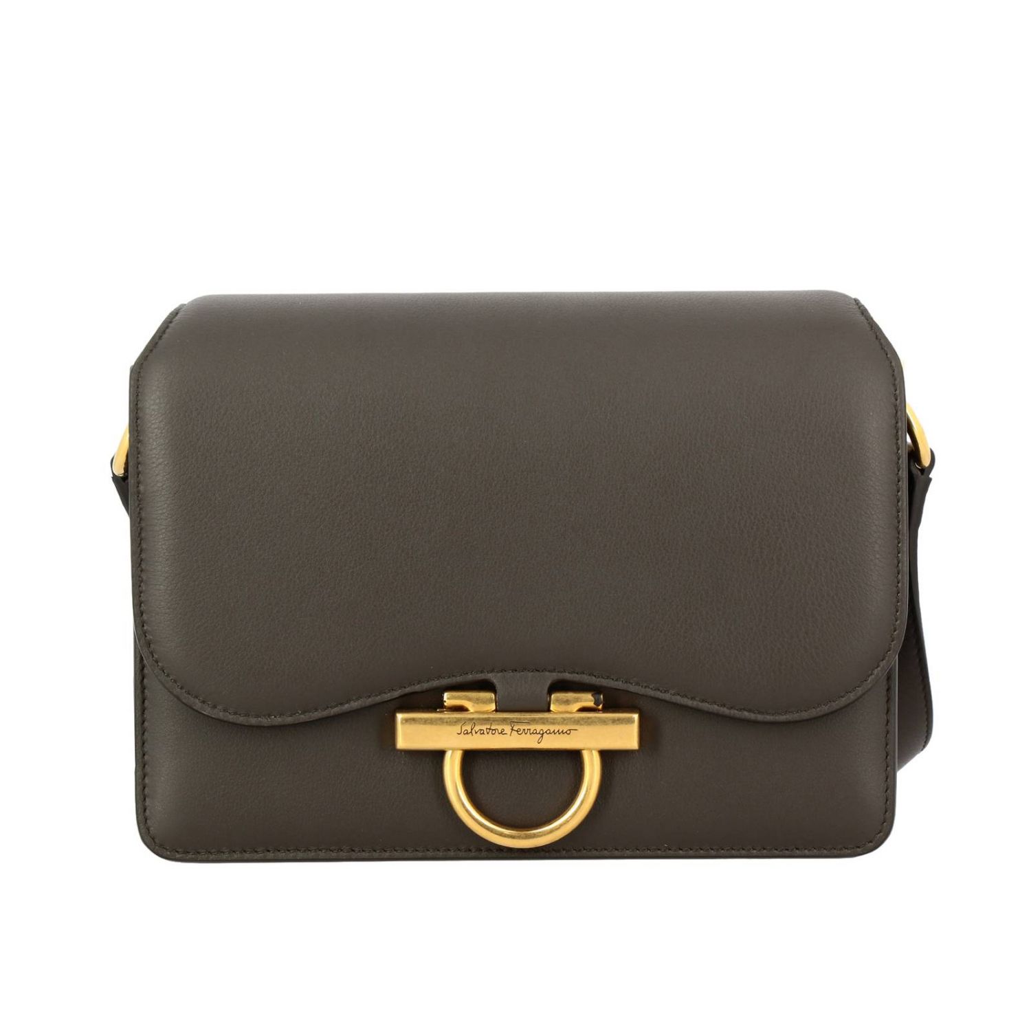 Salvatore Ferragamo Outlet: Classic Joanne bag in genuine leather with ...