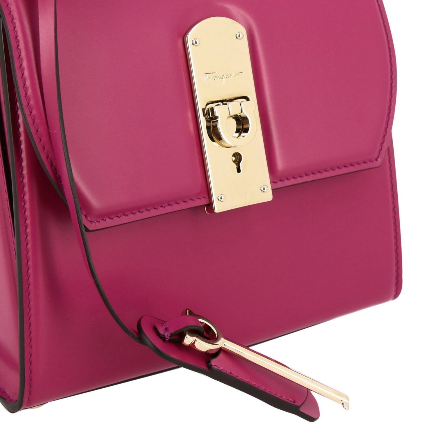 Salvatore Ferragamo Outlet Boxyz small bag in smooth leather with