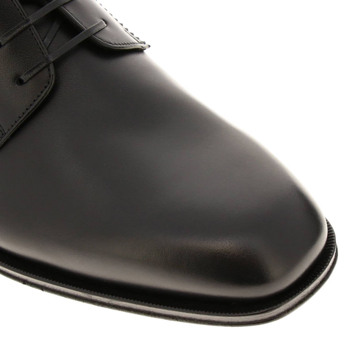 Brogue shoes Salvatore Ferragamo: Daniel Salvatore Ferragamo smooth leather Derby with rubber sole black 3
