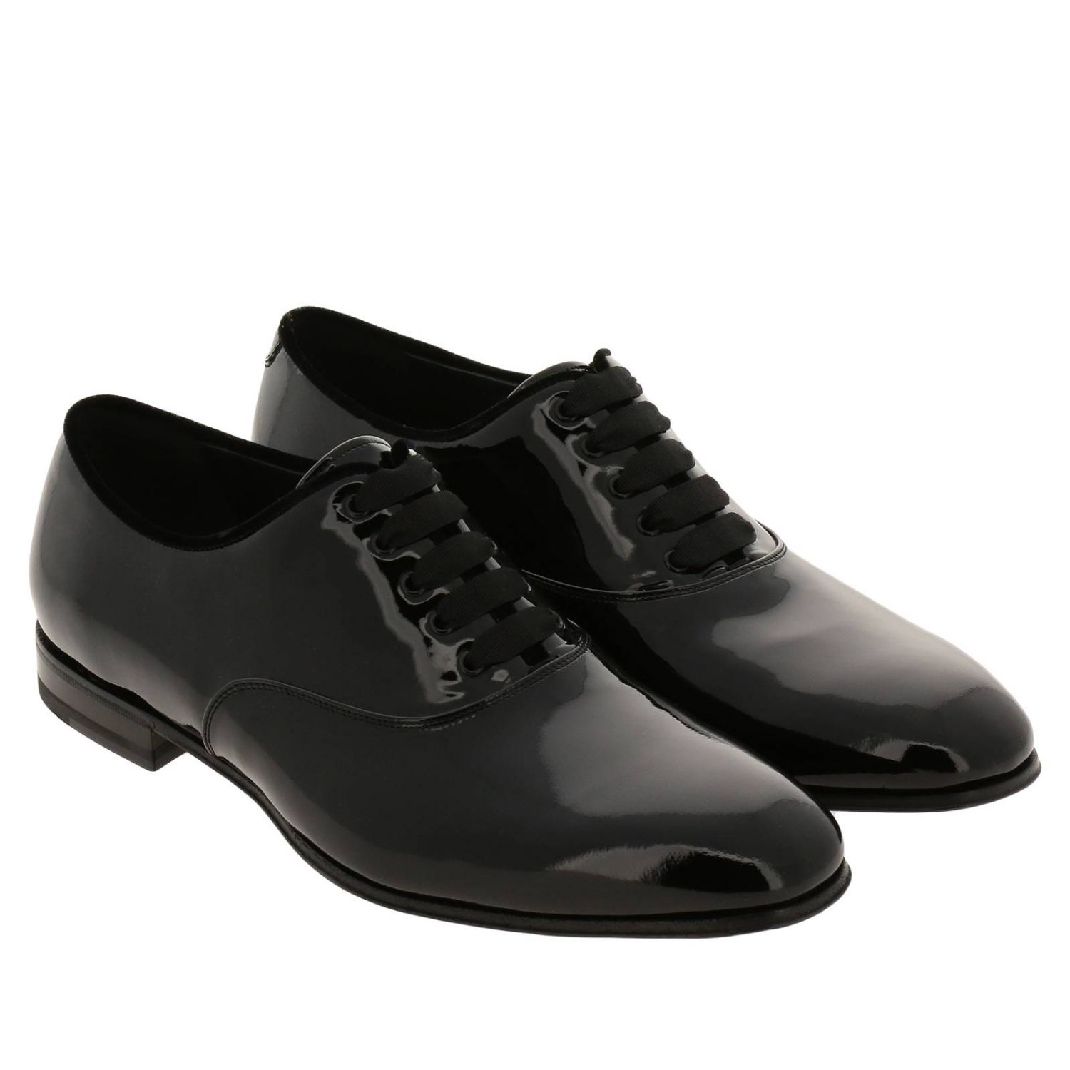 Brogue shoes Salvatore Ferragamo: Salvatore Ferragamo Belshaw brogues in classic patent leather with velvet edges black 2