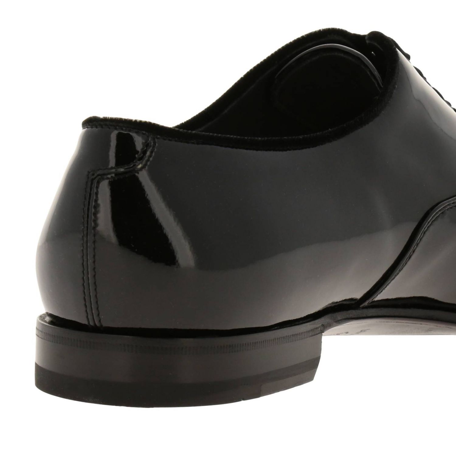 Brogue shoes Salvatore Ferragamo: Salvatore Ferragamo Belshaw brogues in classic patent leather with velvet edges black 4