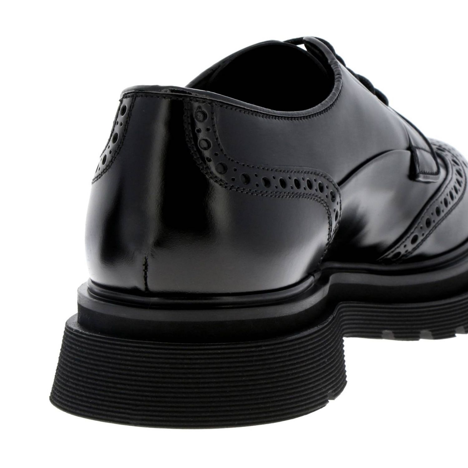 Brogue shoes Prada: Prada derby shoes in brushed leather black 4