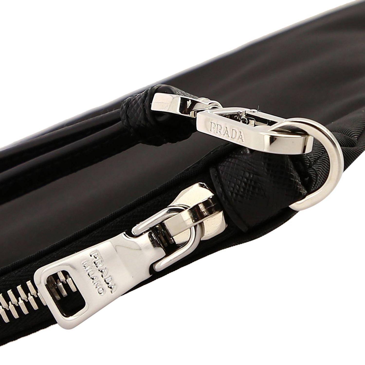 PRADA: clutch bag in nylon with triangular logo | Briefcase Prada Men ...