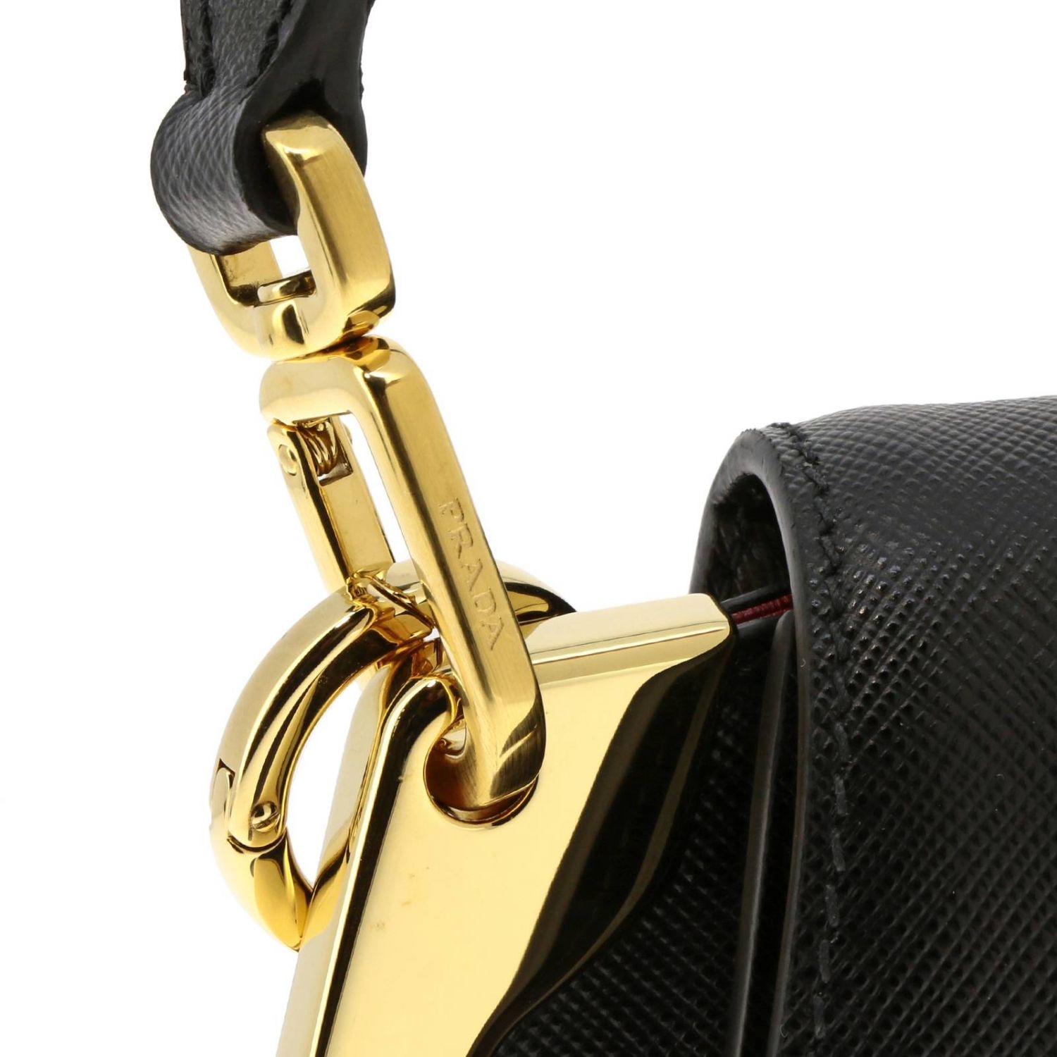 PRADA: Sidonie shoulder bag in real smooth leather with classic logo ...