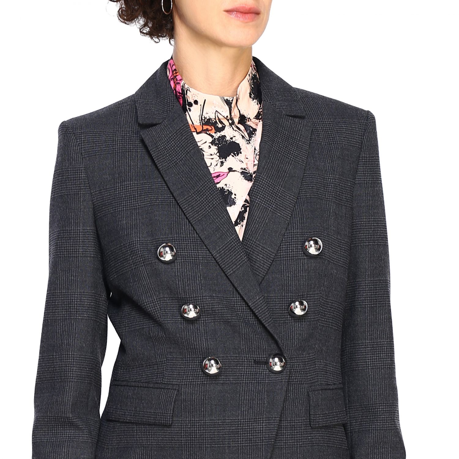 Pinko Outlet Blazer Women Suit Pinko Women Charcoal Suit Pinko