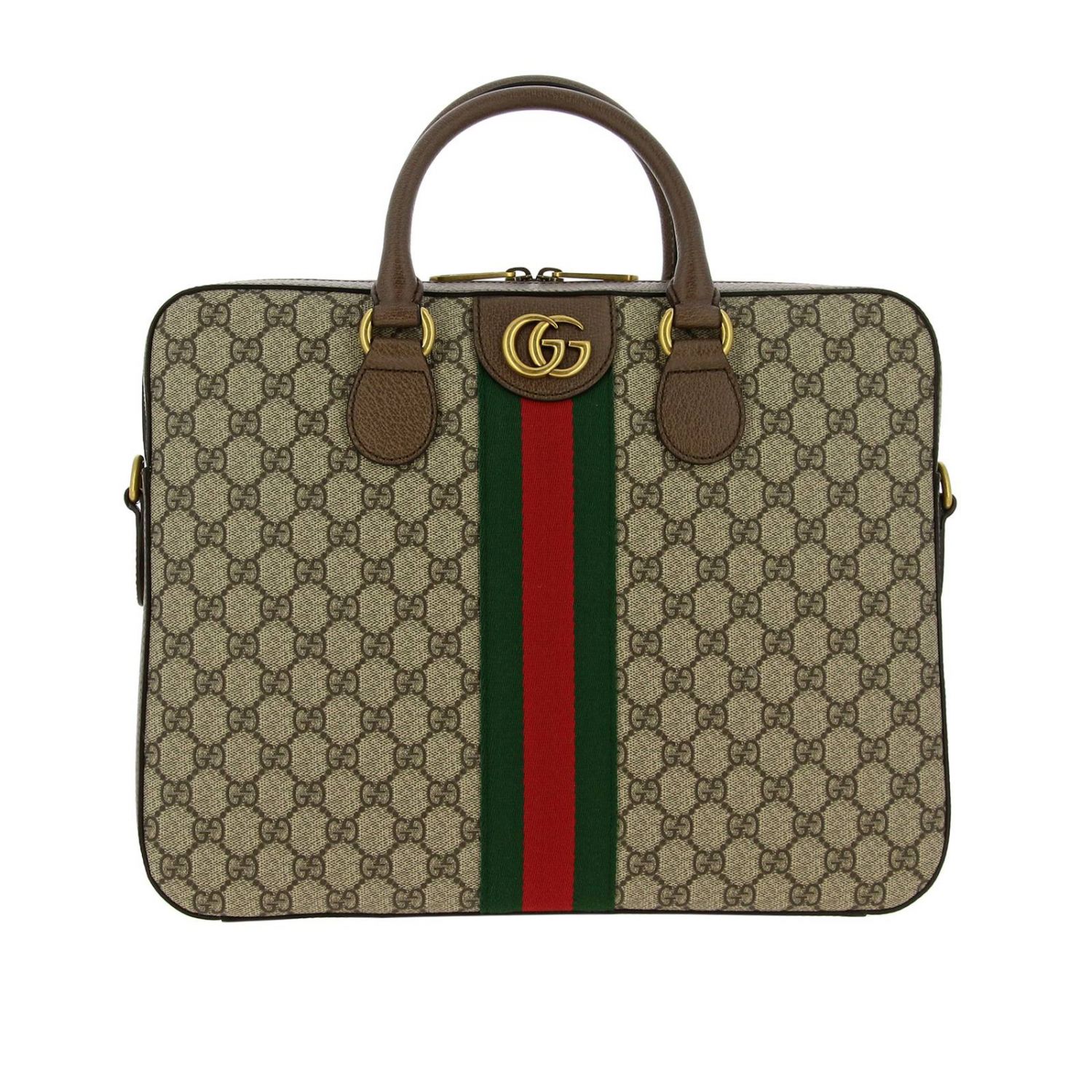 GUCCI: Ophidia Briefcase with GG Supreme monogram | Bags Gucci Men Beige | Bags Gucci 574793