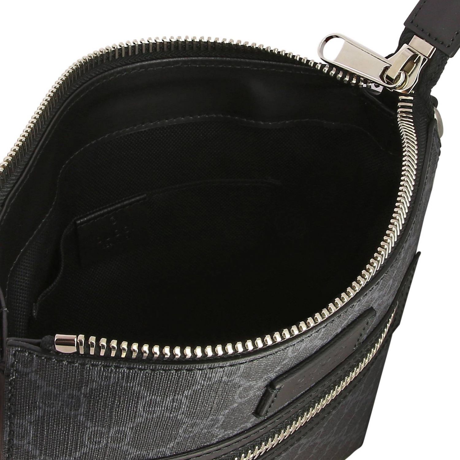 GUCCI: GG Supreme leather bag with Web shoulder strap | Shoulder Bag