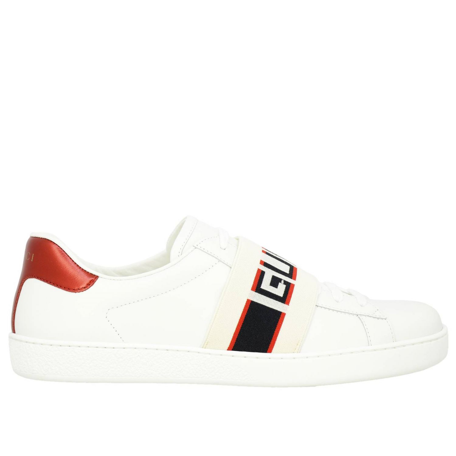 gucci men's new ace leather lace up sneakers