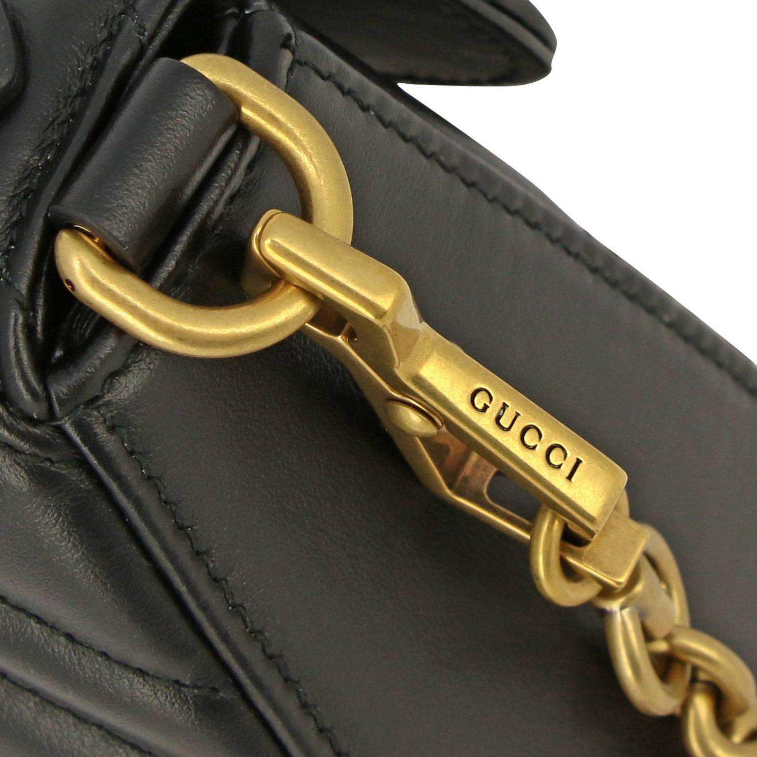 GUCCI: GG Marmont mini bag in quilted leather with shoulder strap ...