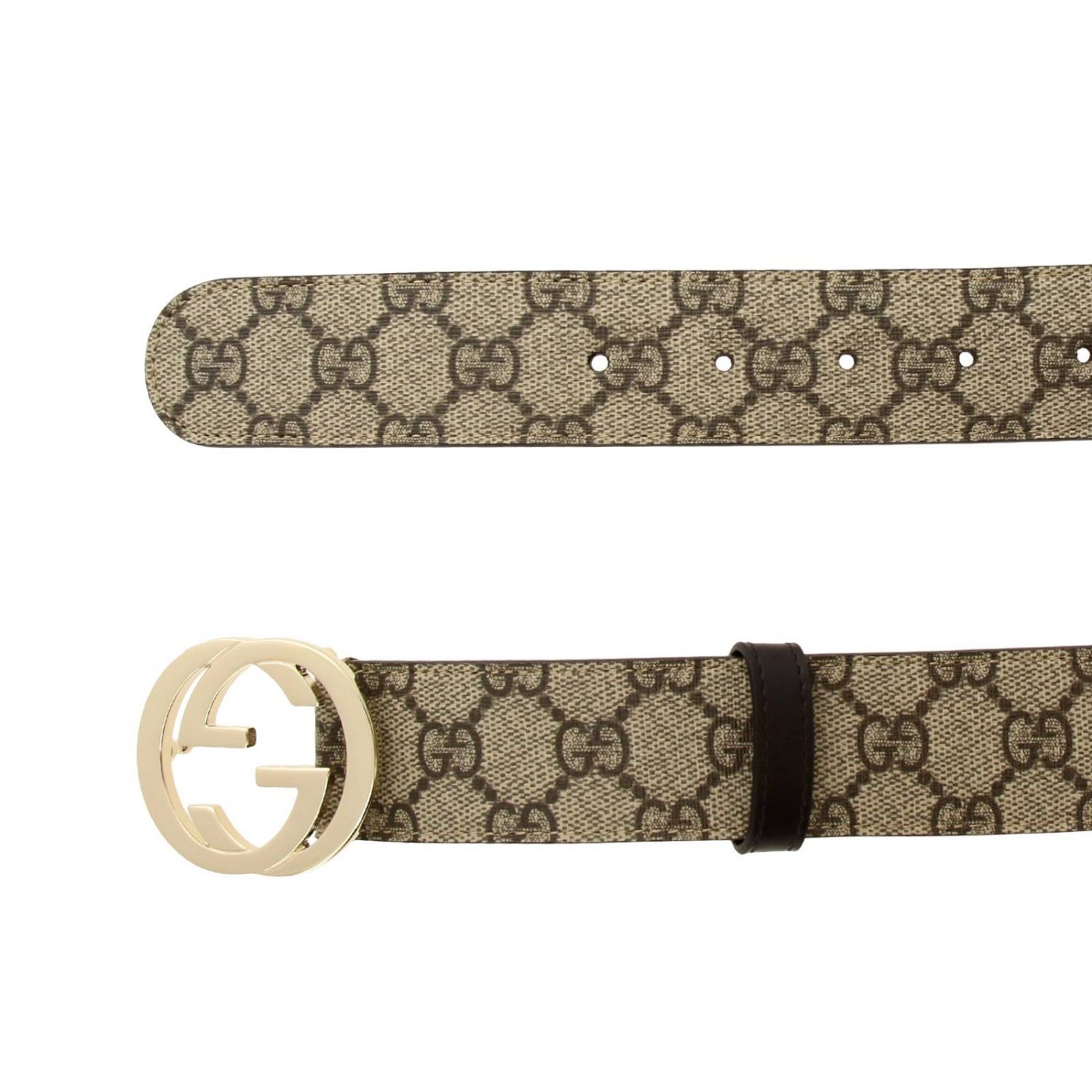 GUCCI: Supreme leather belt - Beige | Belt Gucci 370543 KGDHG GIGLIO.COM