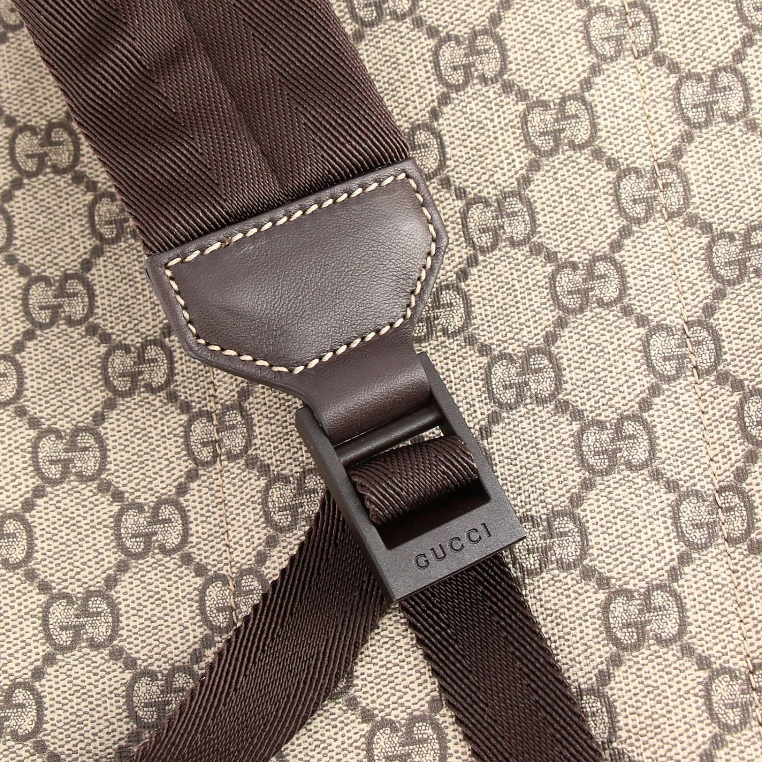 GUCCI: Zaino GG Supreme classico - Beige | Borsa Gucci 271327 KHN5N  GIGLIO.COM