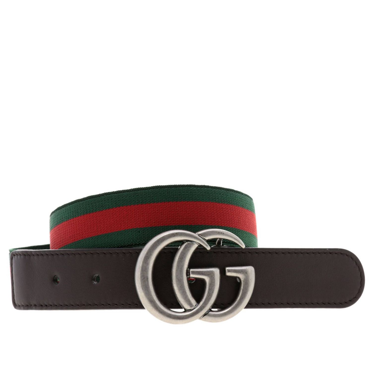 GUCCI: elasticated marmont belt with web print | Belt Gucci Kids Green