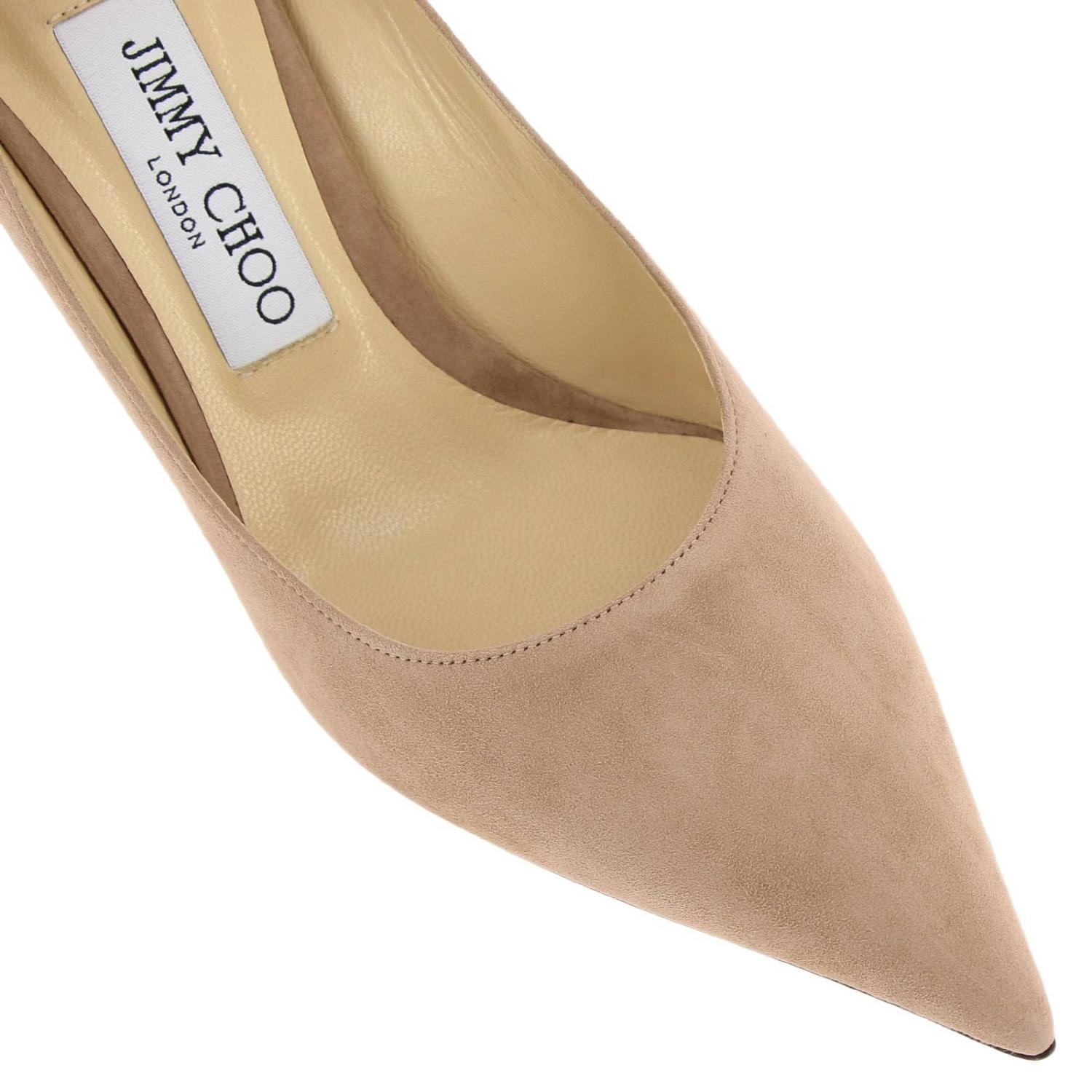 Jimmy Choo Outlet Love décolleté in suede Nude Pumps Jimmy Choo