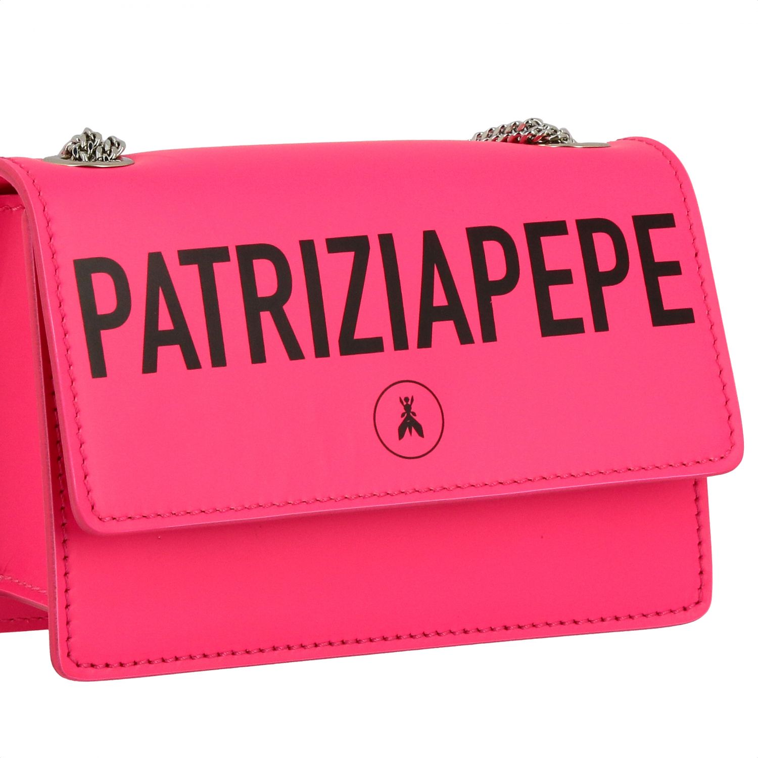 Patrizia Pepe Outlet: Marsupio mini in pelle con stampa logo - Fuxia |  Borse A Tracolla Patrizia Pepe 2V8967 A5K9 GIGLIO.COM