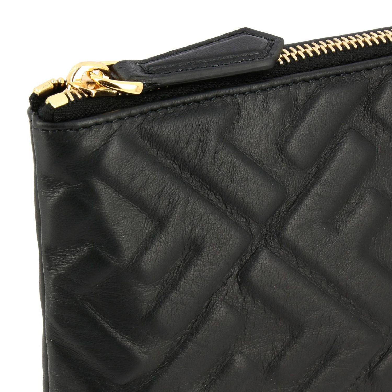 fendi embossed clutch