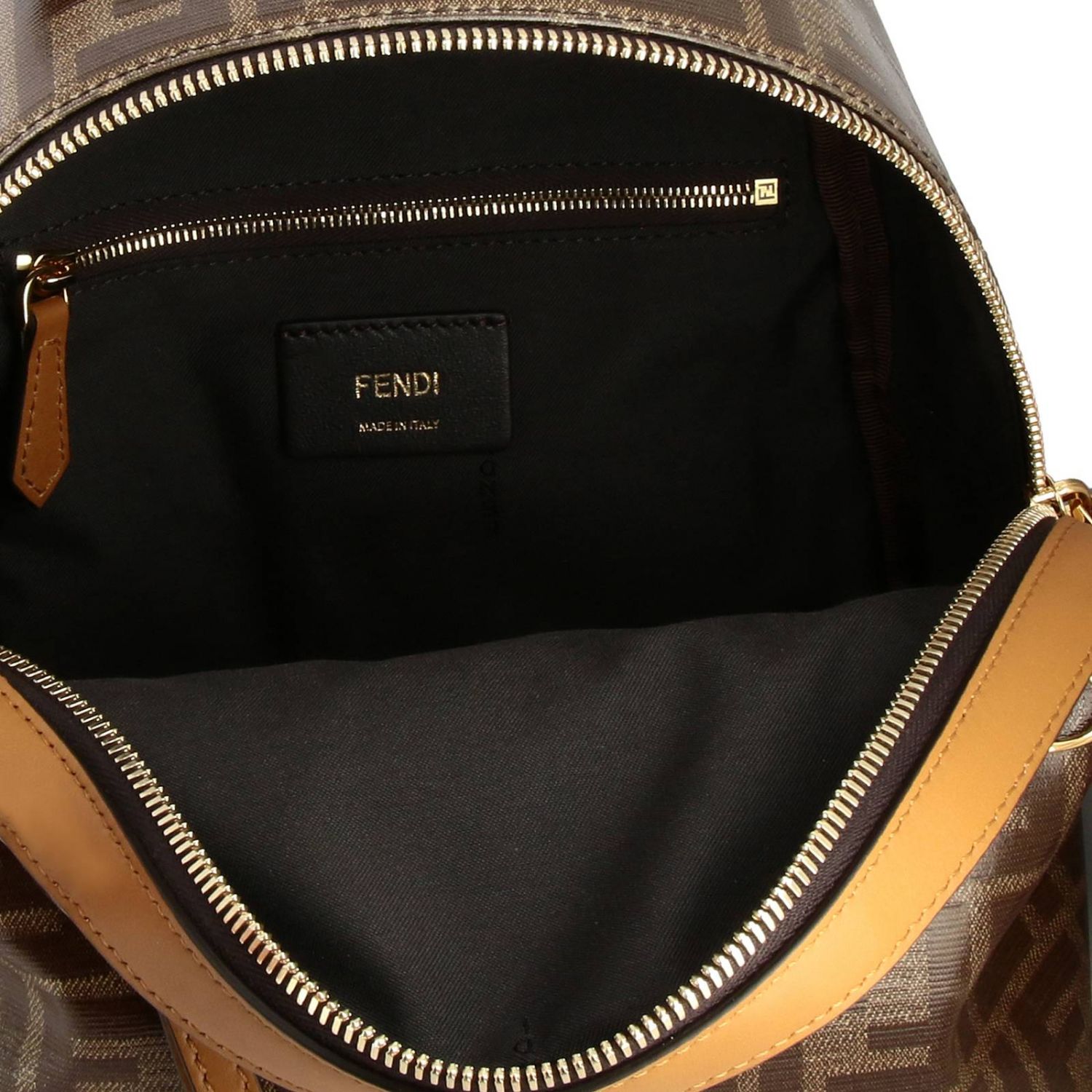 Fendi backpack in vitrified leather with FF all over print