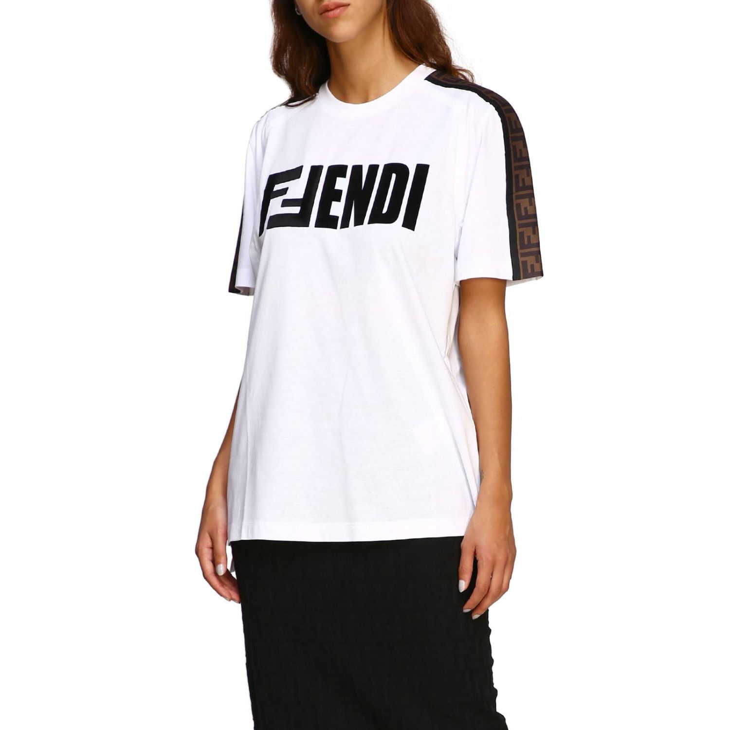 FENDI: T-shirt women | T-Shirt Fendi Women White | T-Shirt Fendi FS7088 ...