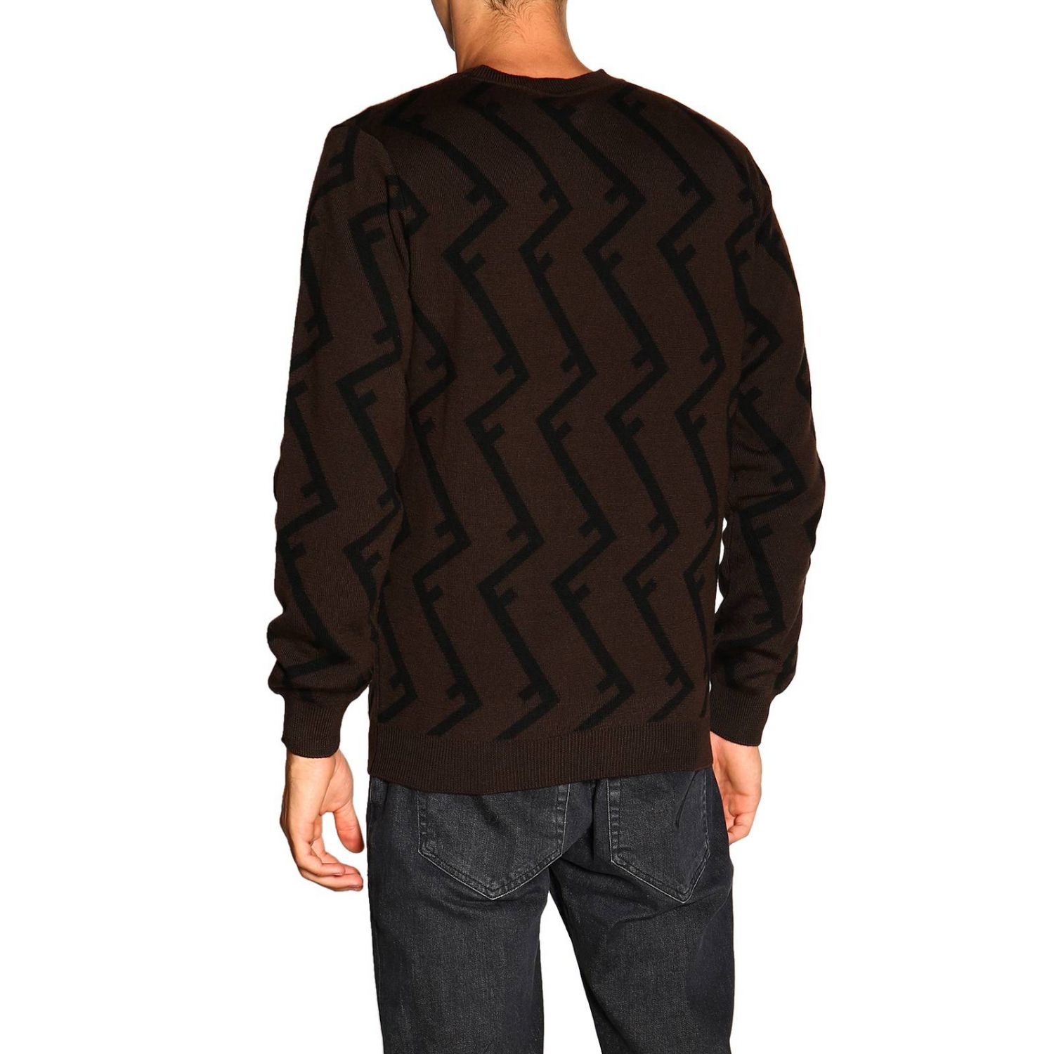 fendi allover logo pullover knit sweater