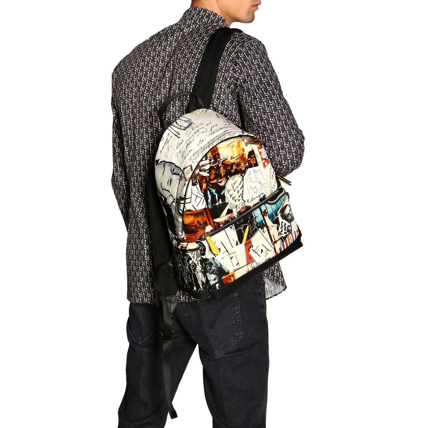 FENDI: Bags men | Backpack Fendi Men Multicolor | Backpack Fendi 7VZ042