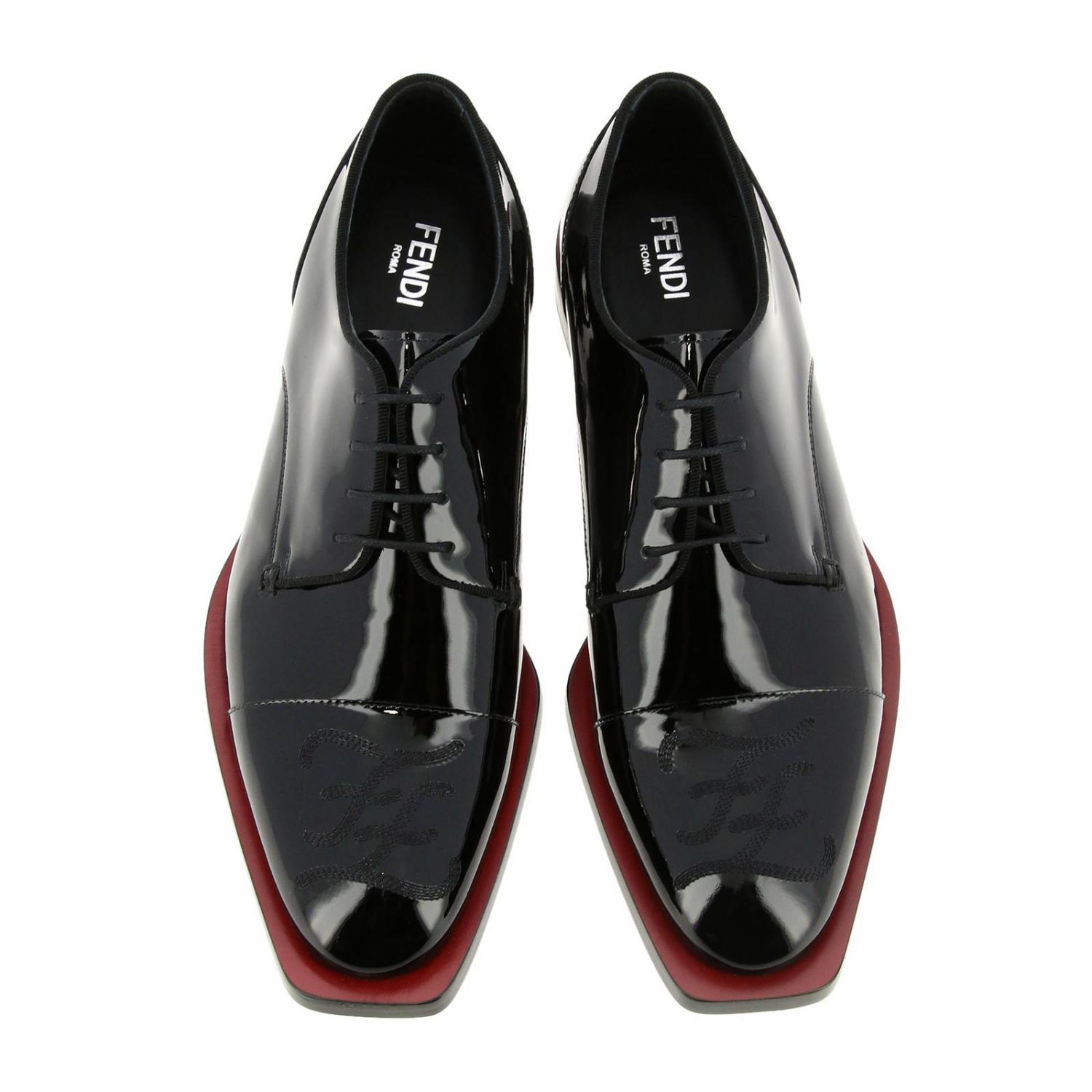 Zapatos de cordones Fendi: Zapatos hombre Fendi negro 3