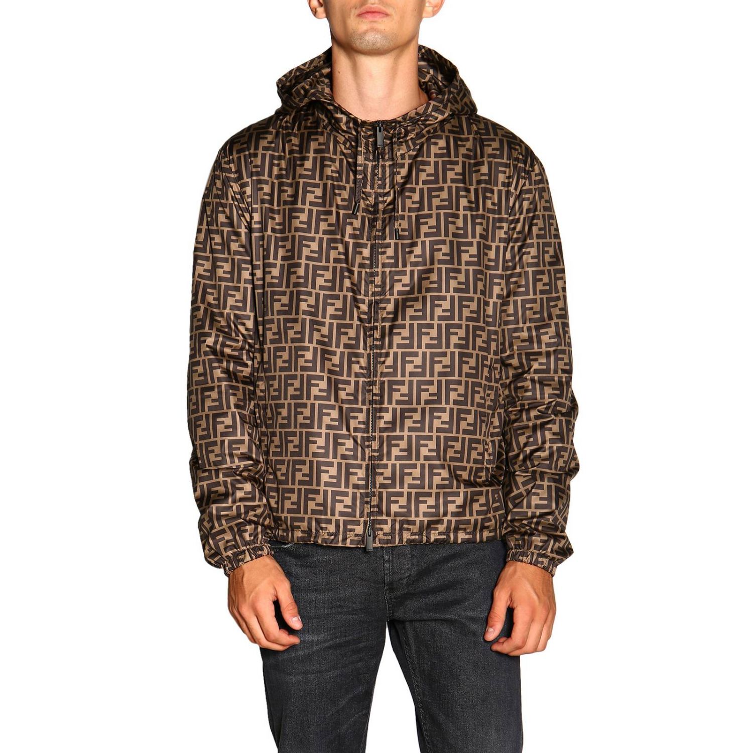 fendi men's brown jacket