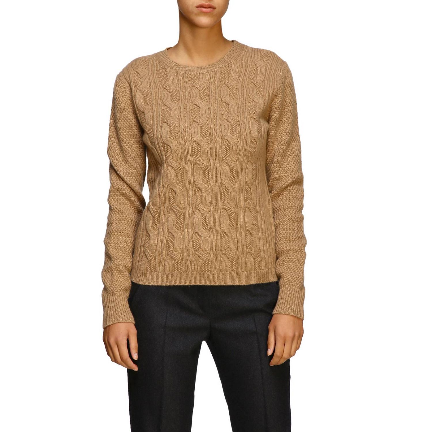Max Mara Outlet Sweater women Sweater Max Mara Women Camel Sweater Max Mara 13660593 Giglio EN