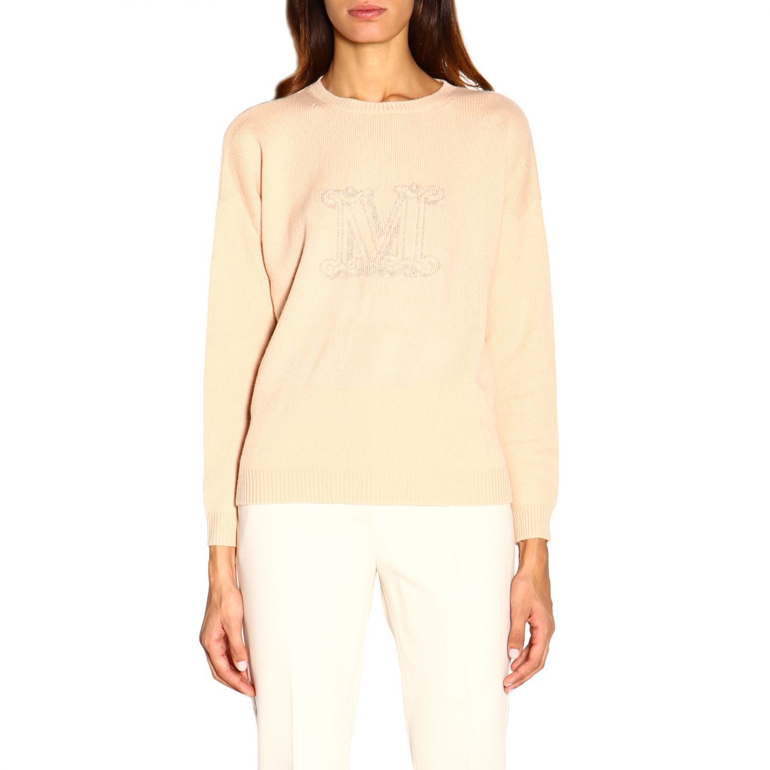 Max Mara Outlet: Cannes cashmere pullover with jacquard MaxMaraGram ...