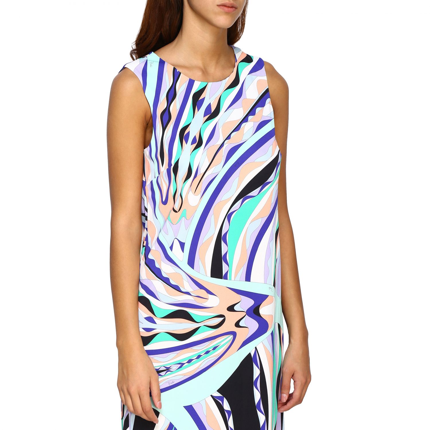 Emilio Pucci Outlet: sheath dress with print - Multicolor | Emilio ...