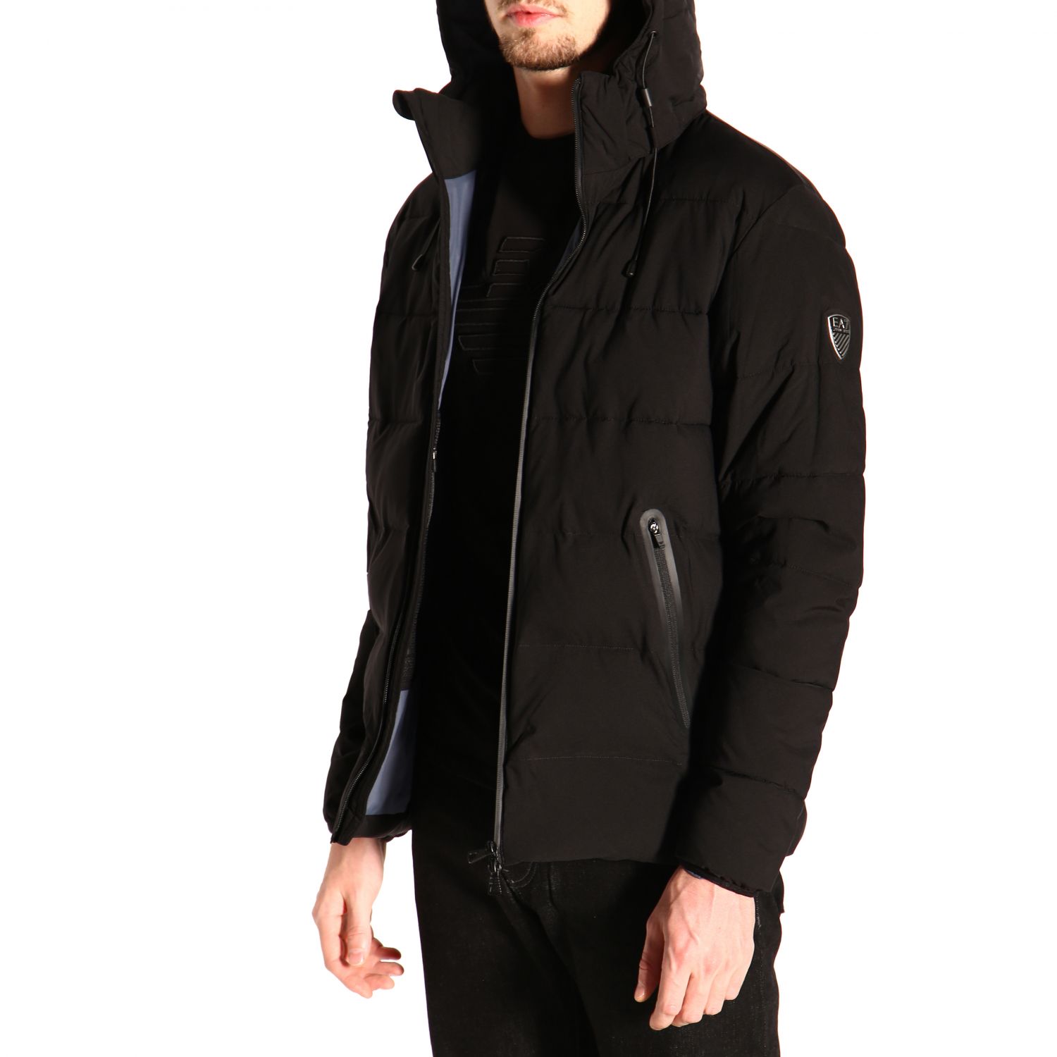 mens black ea7 jacket